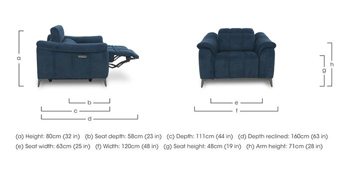 Angelo Fabric Power Recliner Chair with Power Headrest in  on Furniture Village