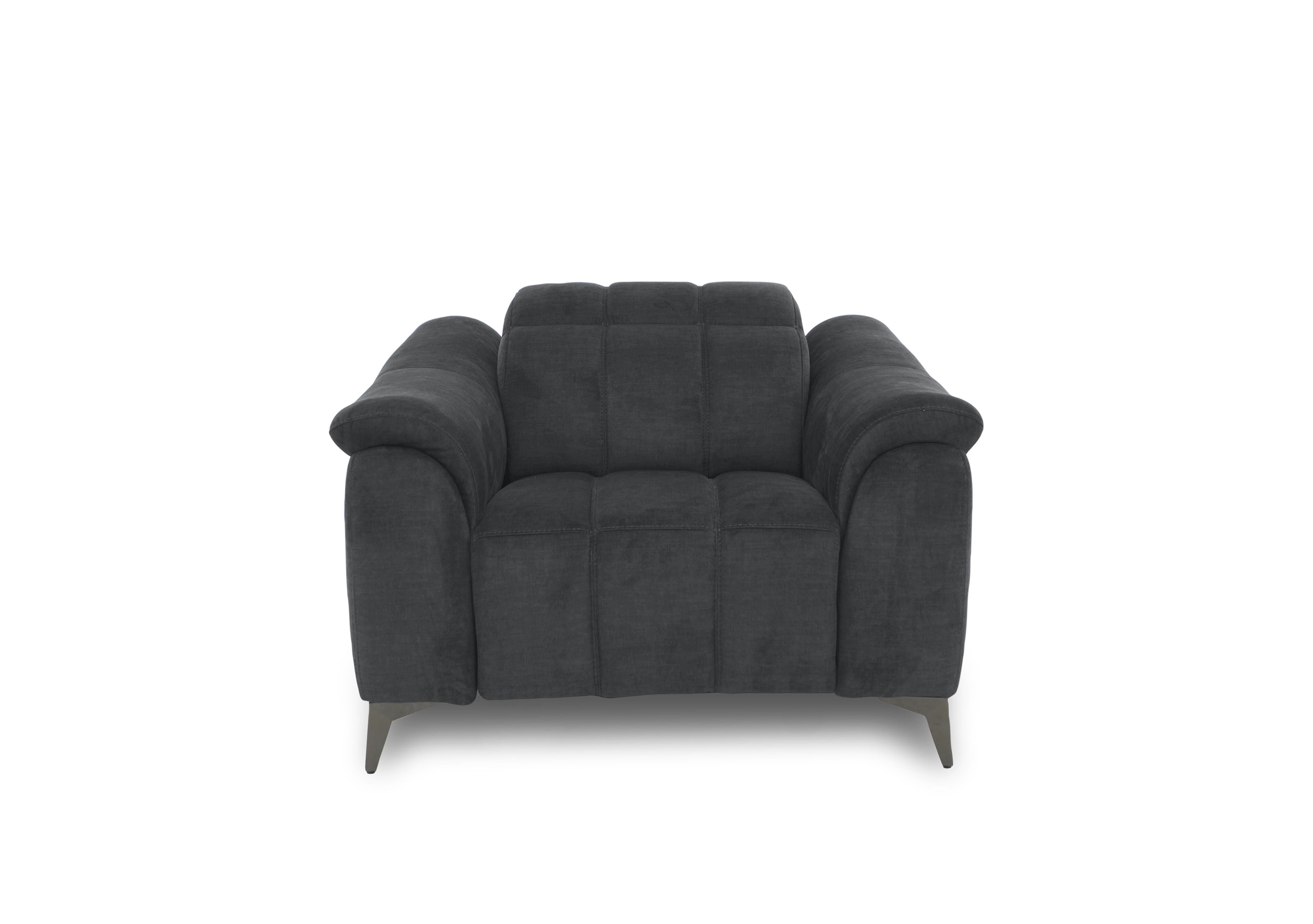 Angelo Fabric Power Recliner Chair with Power Headrest in Giula Anthracite Gl-0106 on Furniture Village