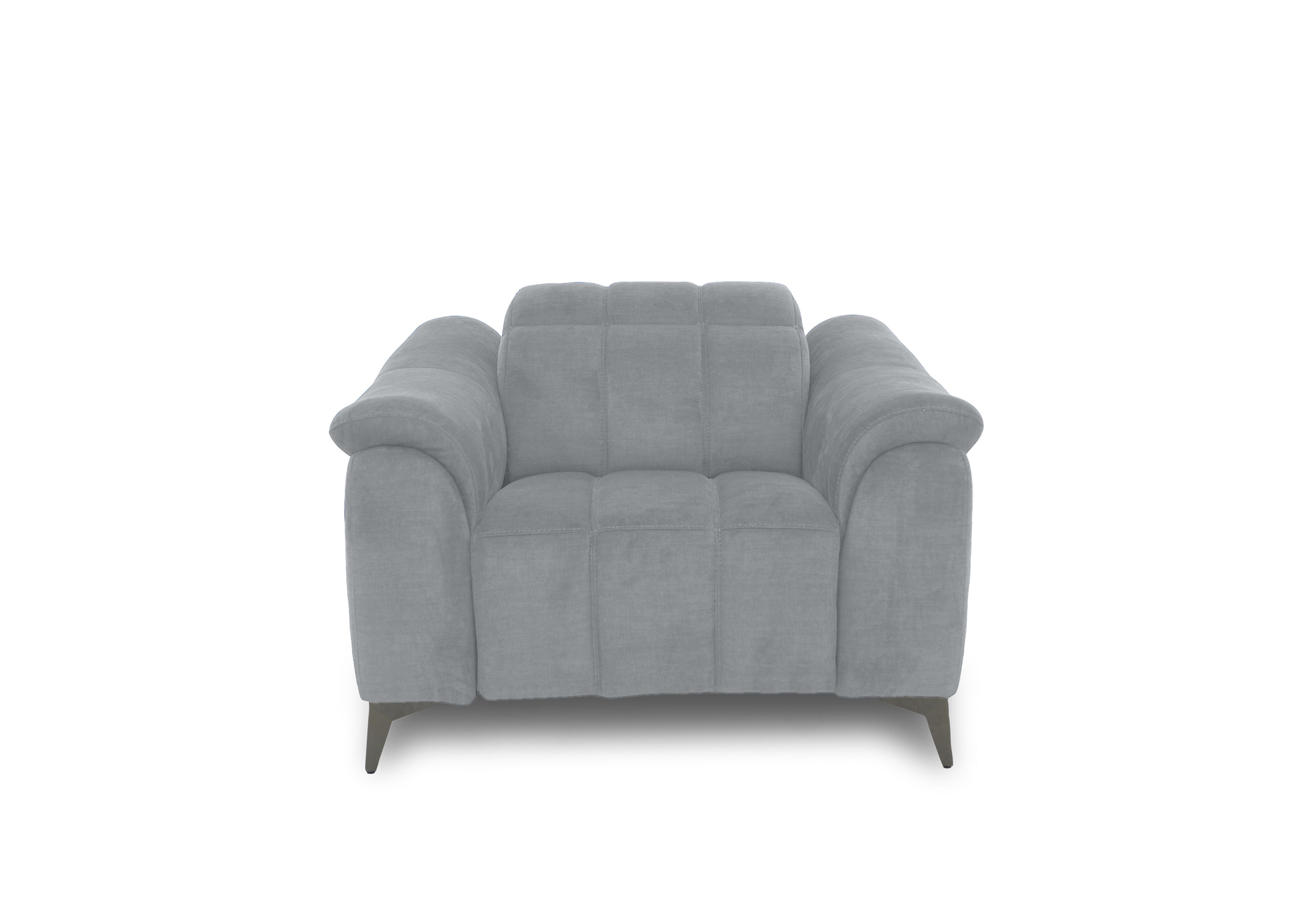 Angelo Fabric Power Recliner Chair with Power Headrest in Giula Medium Grey Gl-0107 on Furniture Village