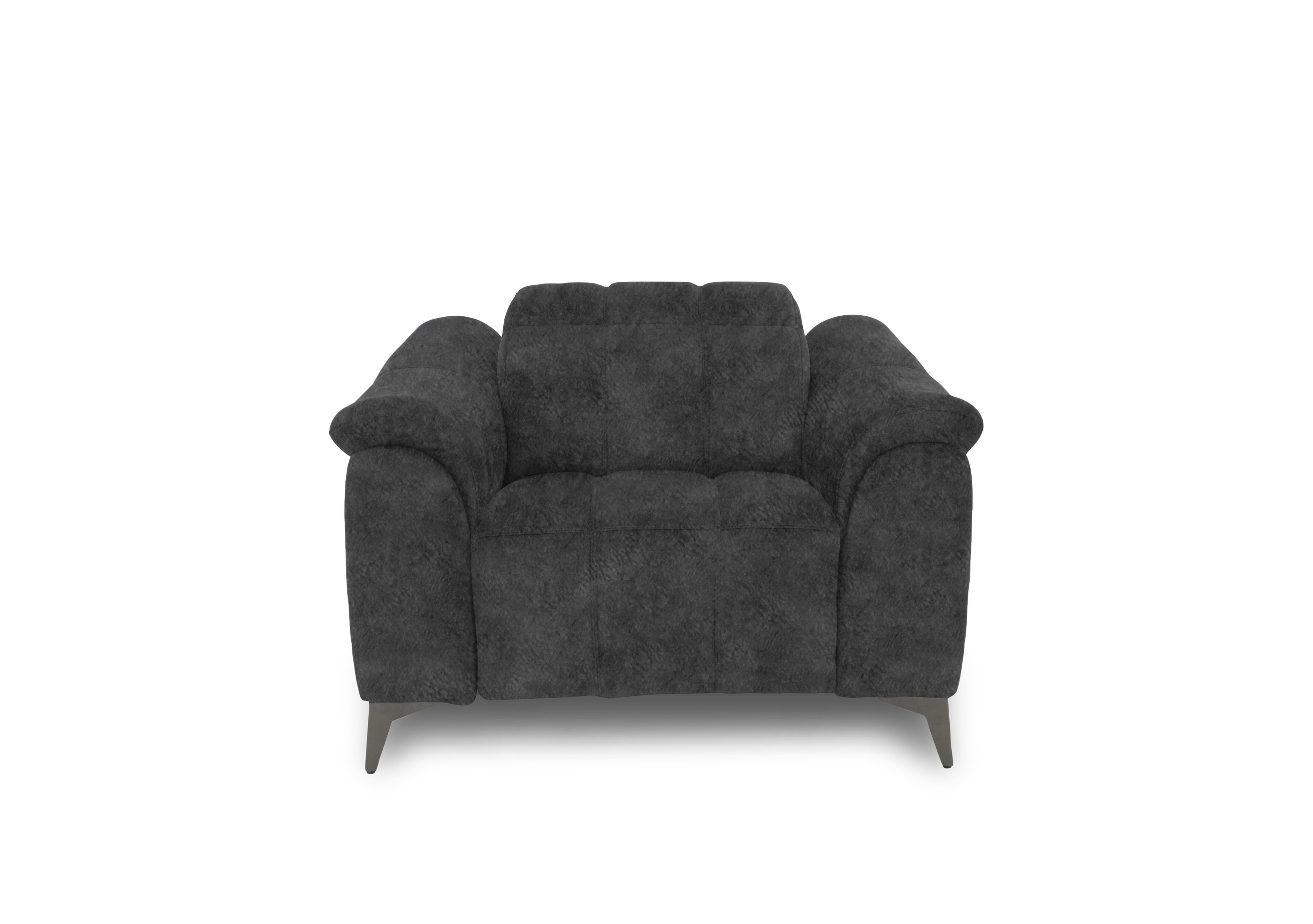 Angelo Fabric Power Recliner Chair with Power Headrest in Marble Dark Grey Be-0101 on Furniture Village