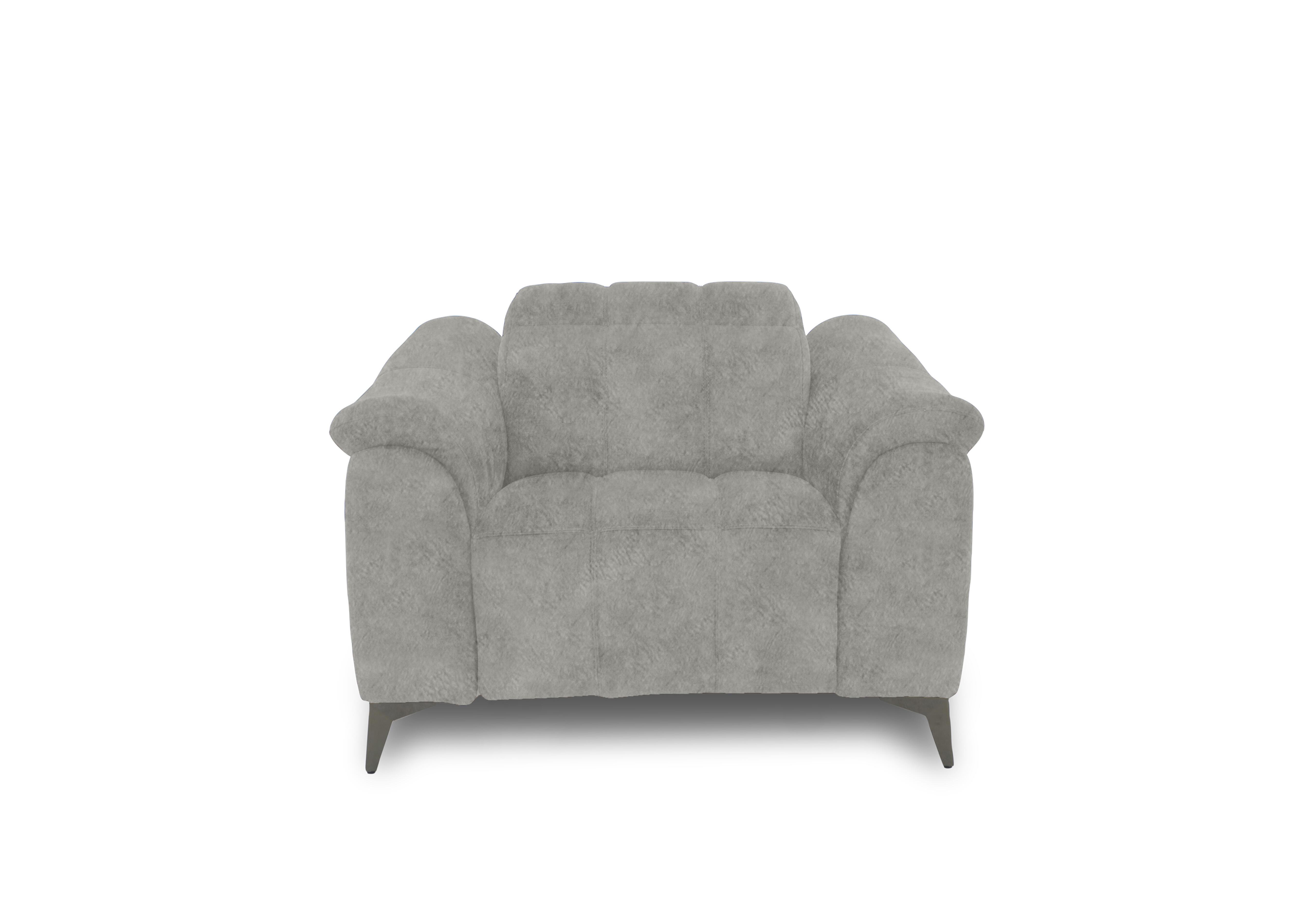 Angelo Fabric Power Recliner Chair with Power Headrest in Marble Light Grey Be-0102 on Furniture Village