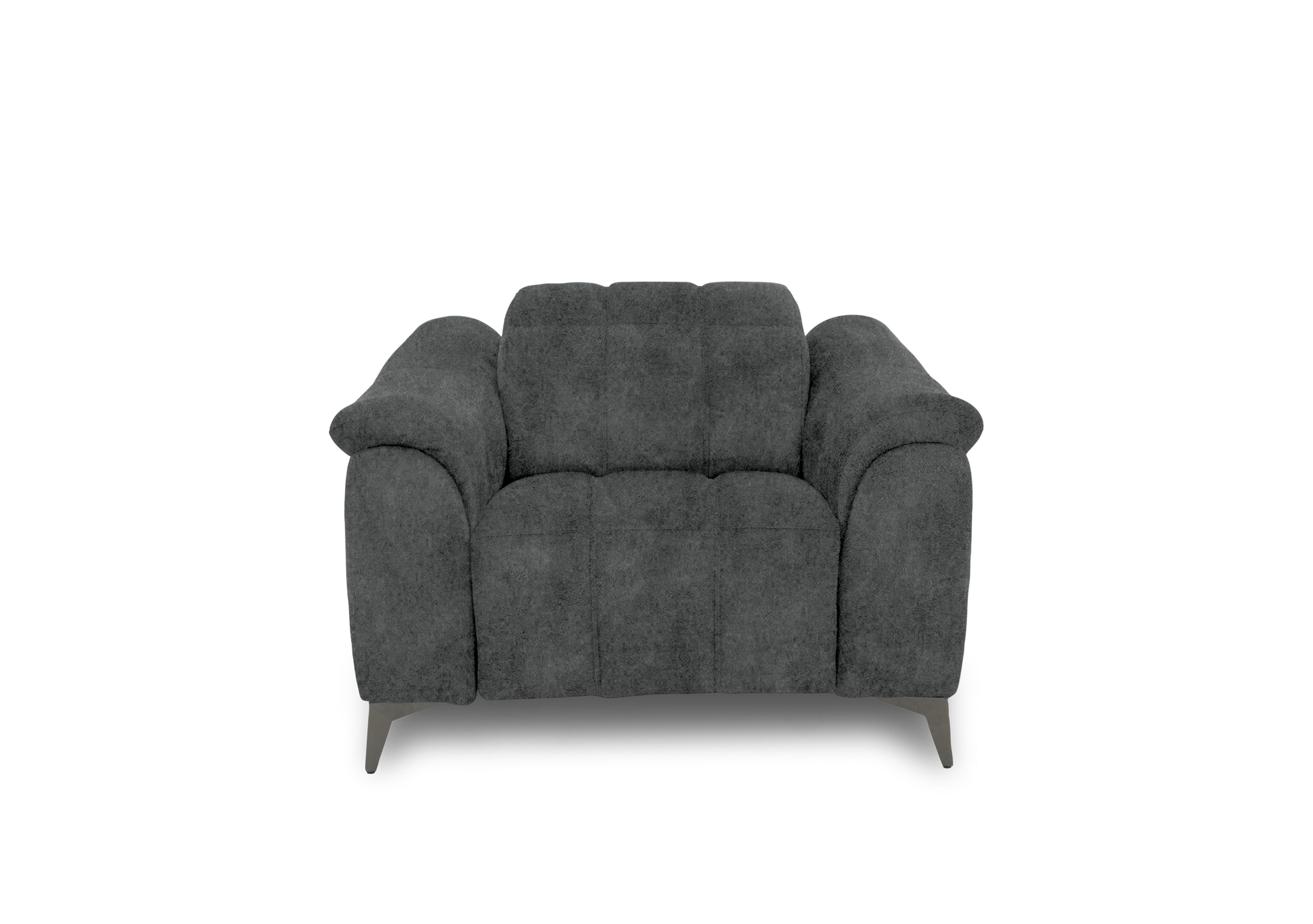 Angelo Fabric Power Recliner Chair with Power Headrest in Marque Seal Grey Mq-0106 on Furniture Village