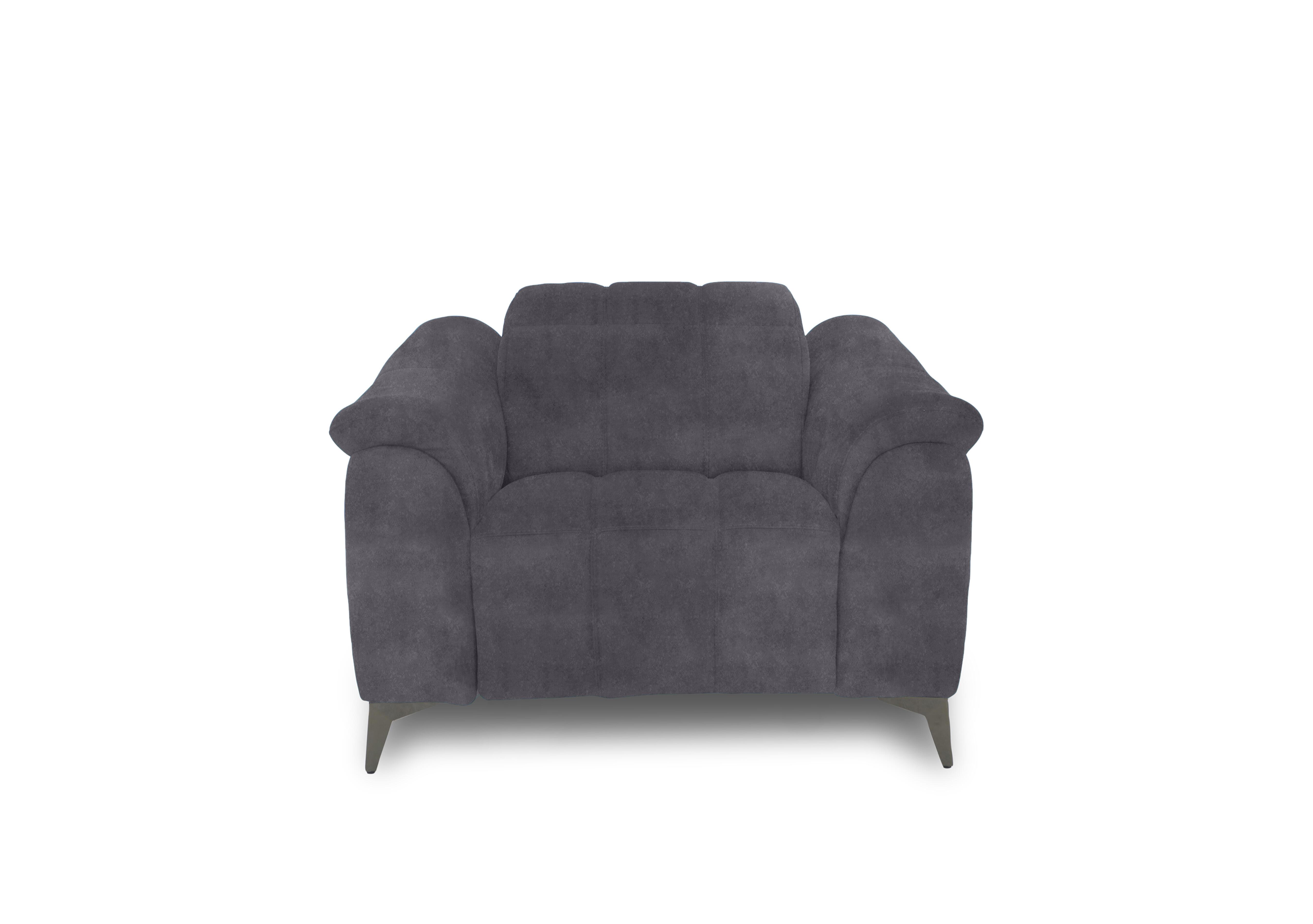 Angelo Fabric Power Recliner Chair with Power Headrest in Nappa Grey Np-1107 on Furniture Village