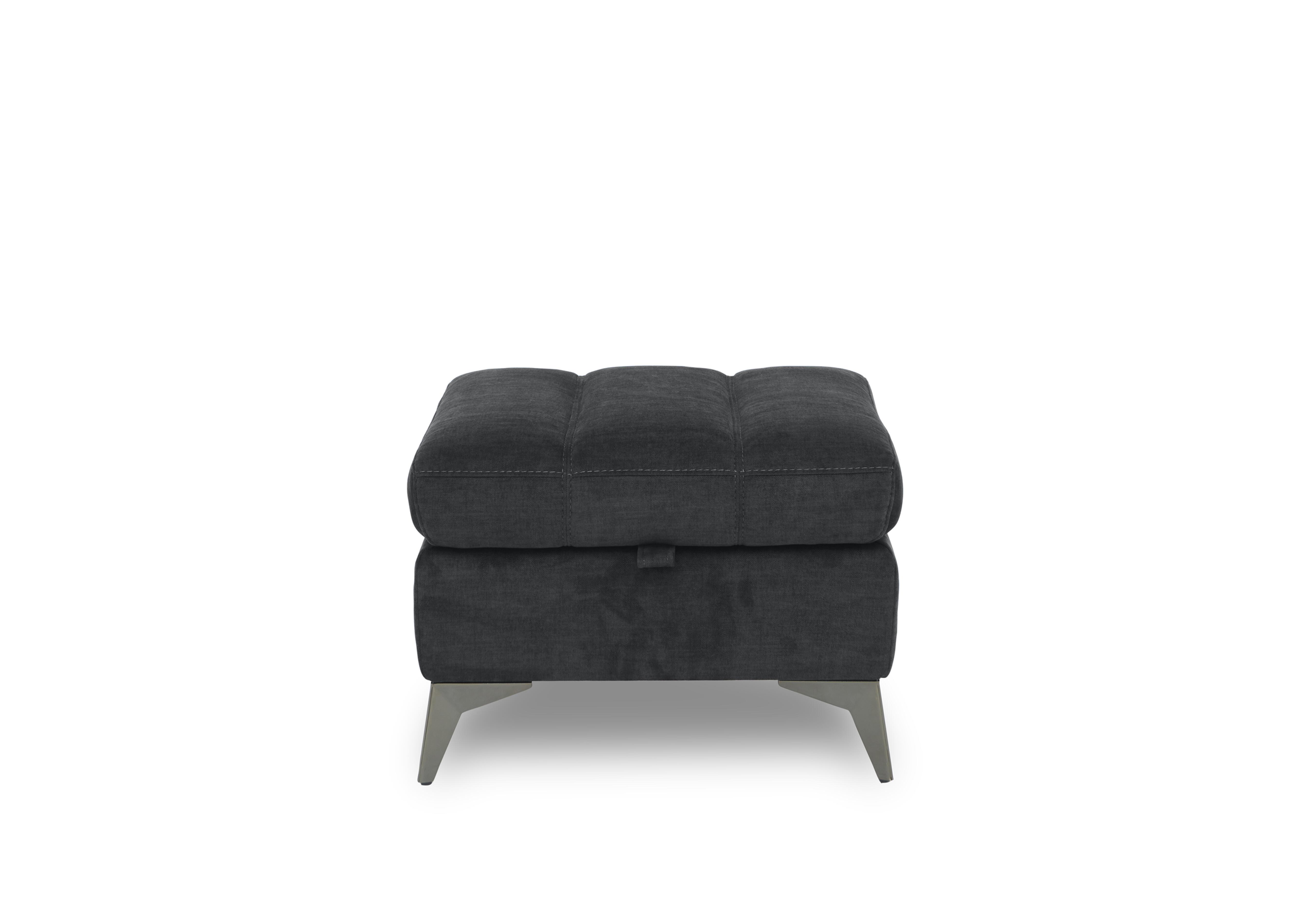 Angelo Fabric Storage Footstool in Giula Anthracite Gl-0106 on Furniture Village