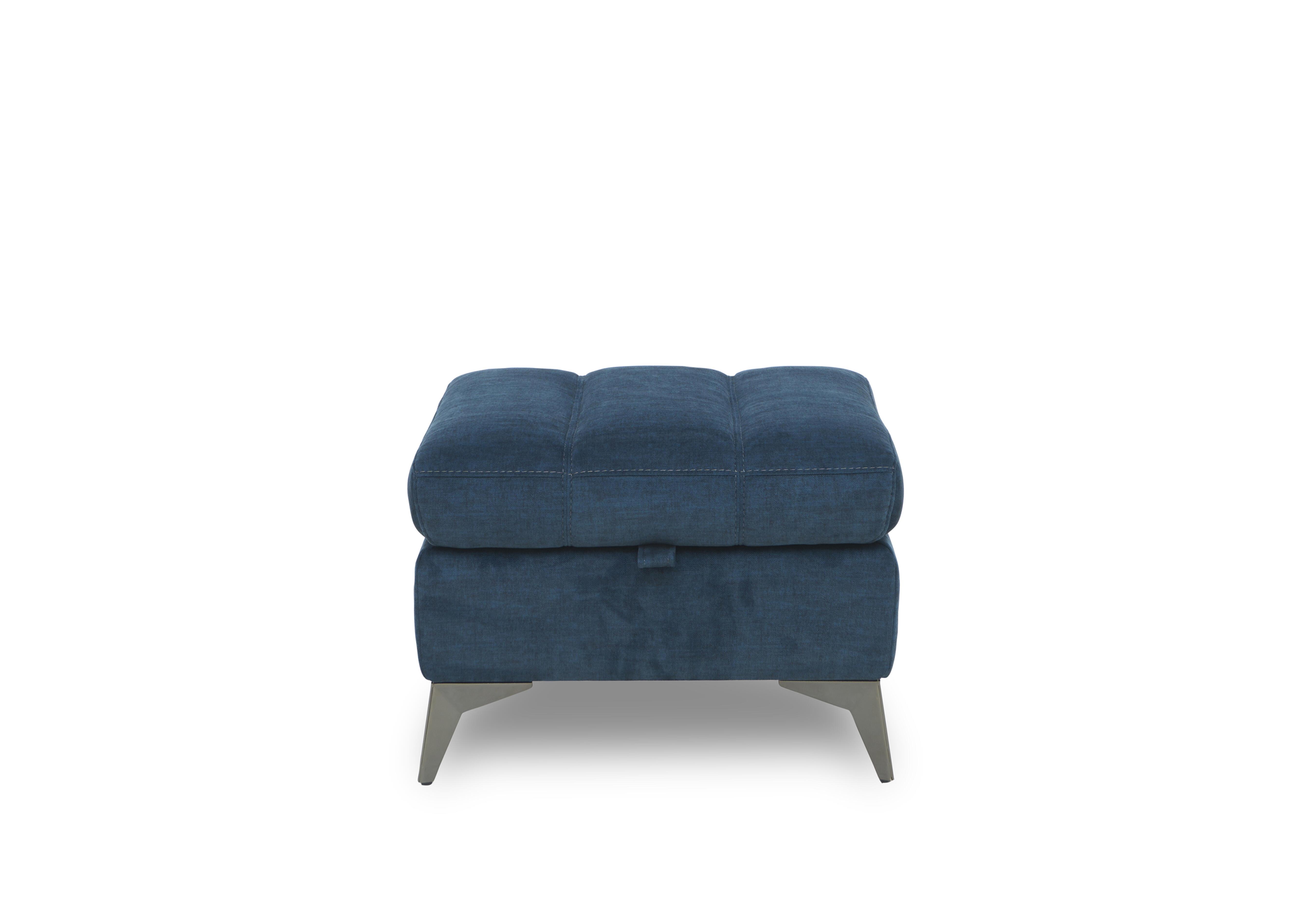 Angelo Fabric Storage Footstool in Giula Dark Blue Gl-0108 on Furniture Village