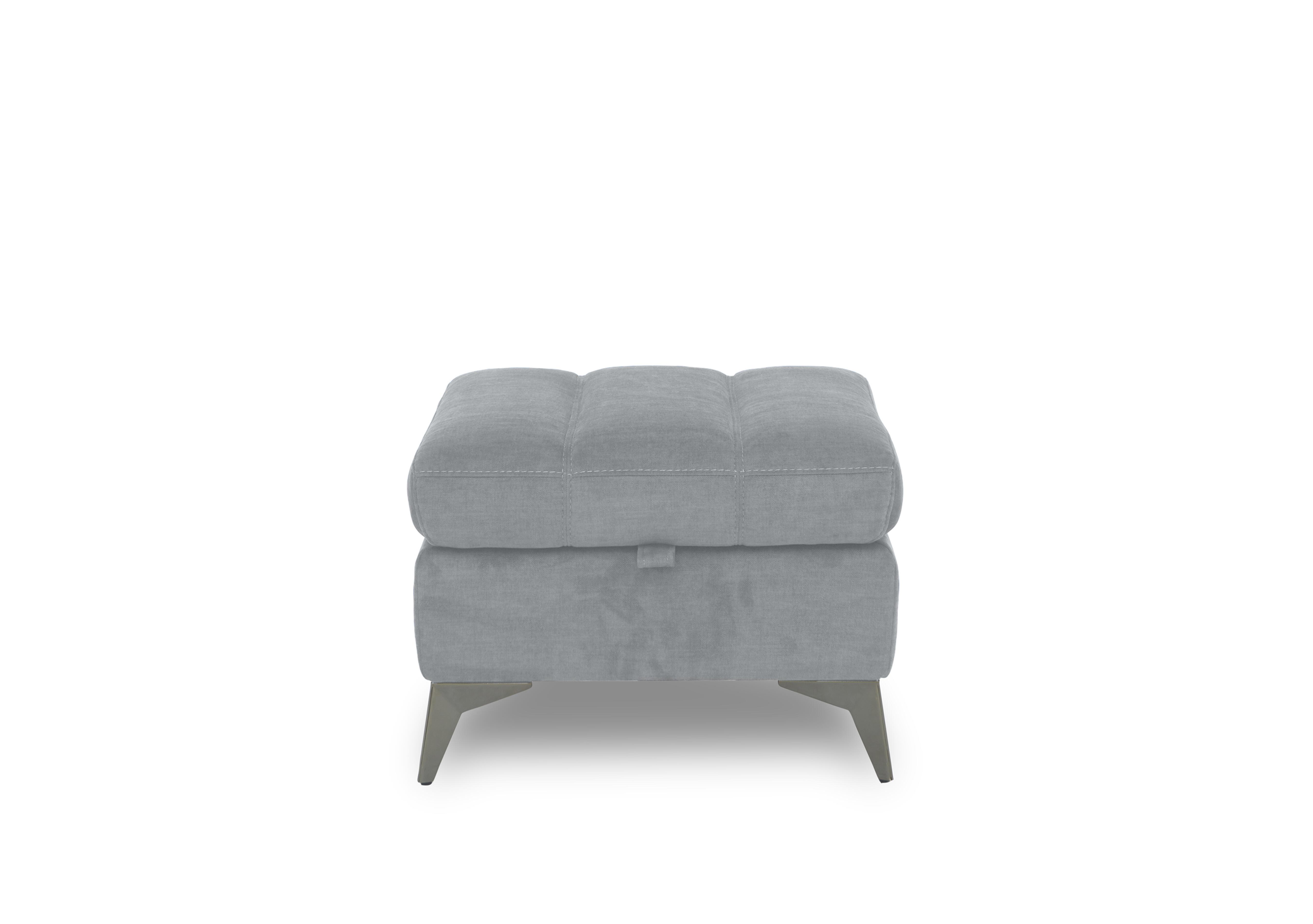 Angelo Fabric Storage Footstool in Giula Medium Grey Gl-0107 on Furniture Village