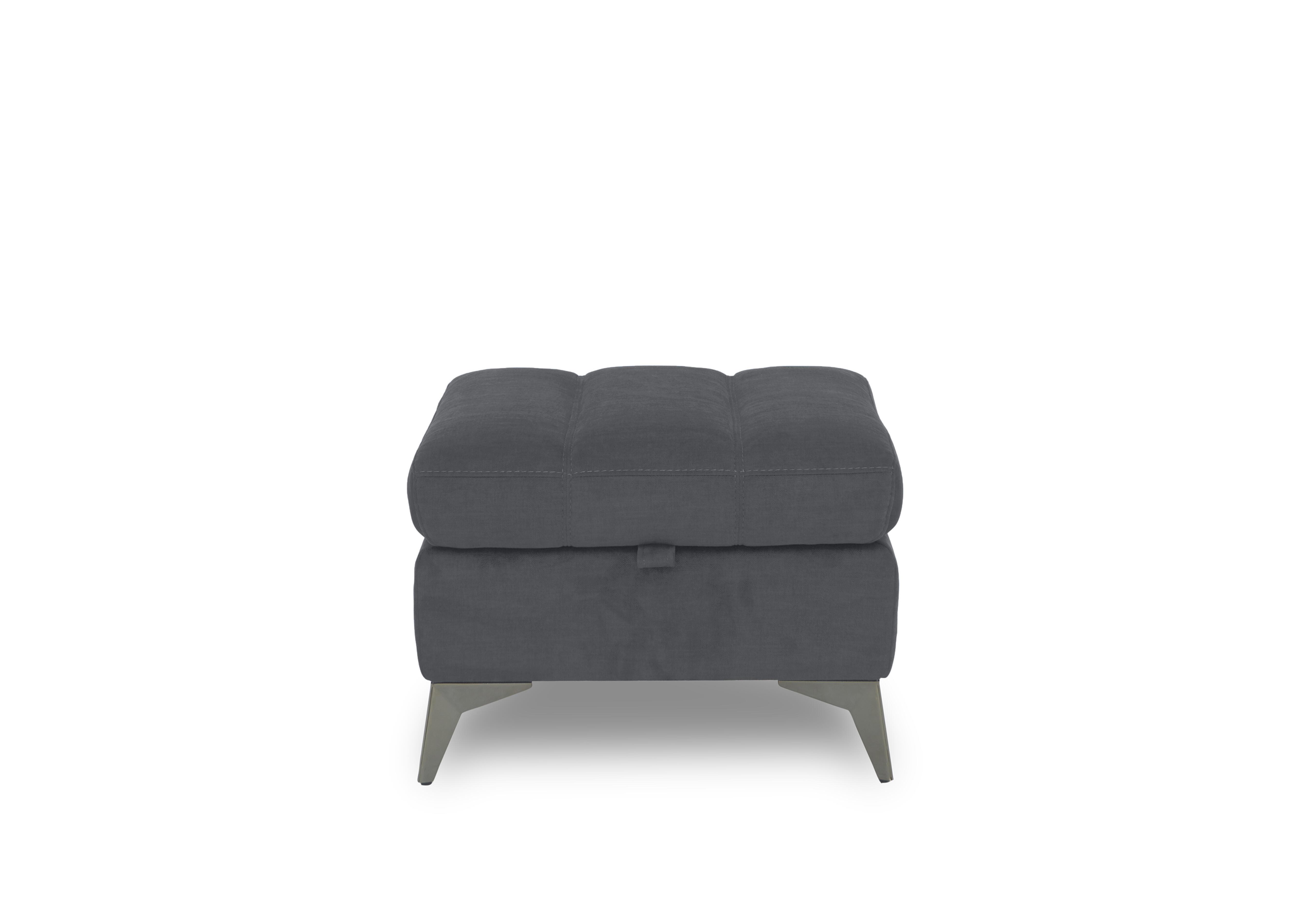 Angelo Fabric Storage Footstool in Nappe Velvet Dark Grey Nv-0106 on Furniture Village