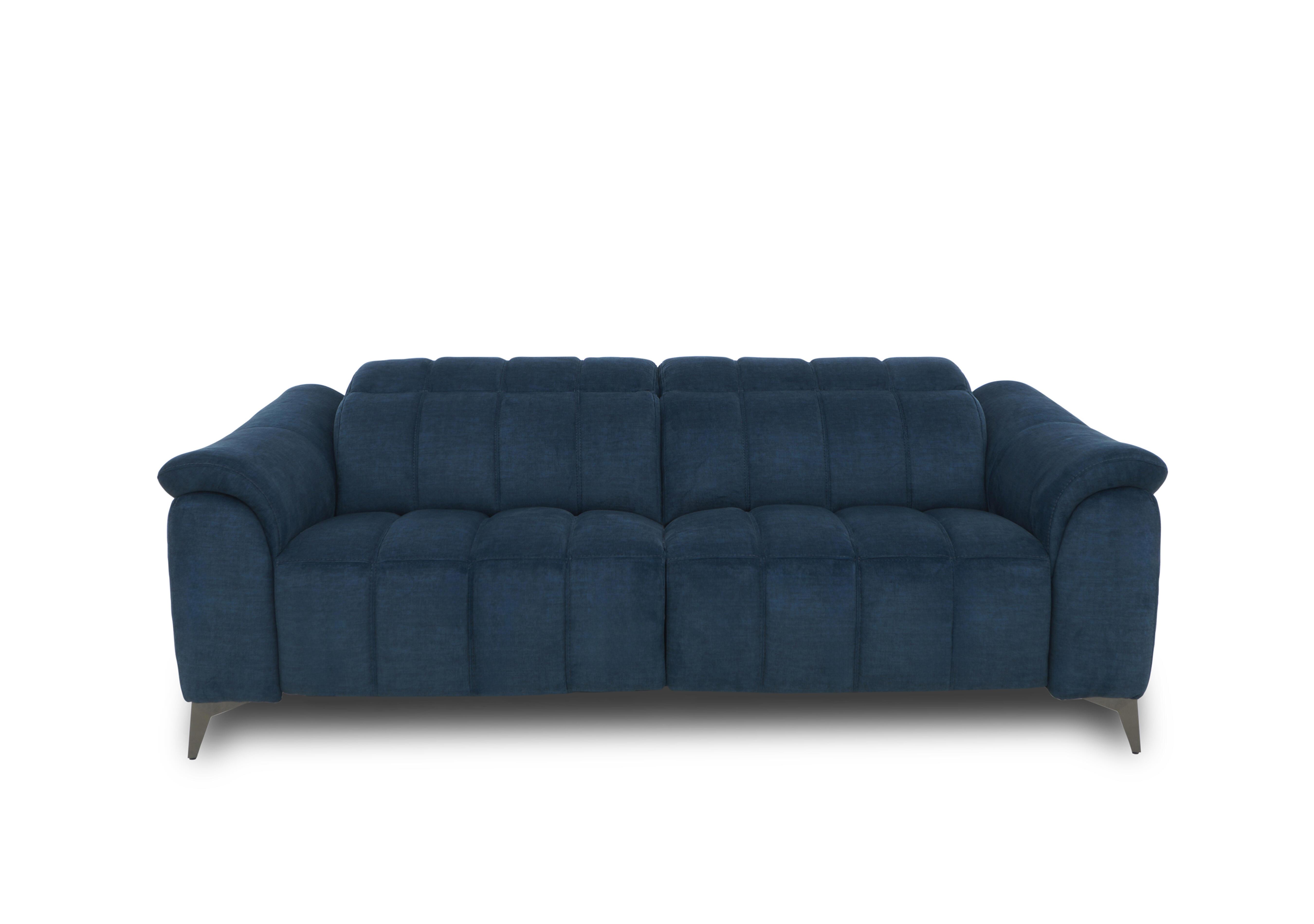 Angelo Fabric 3 Seater Sofa in Giula Dark Blue Gl-0108 on Furniture Village