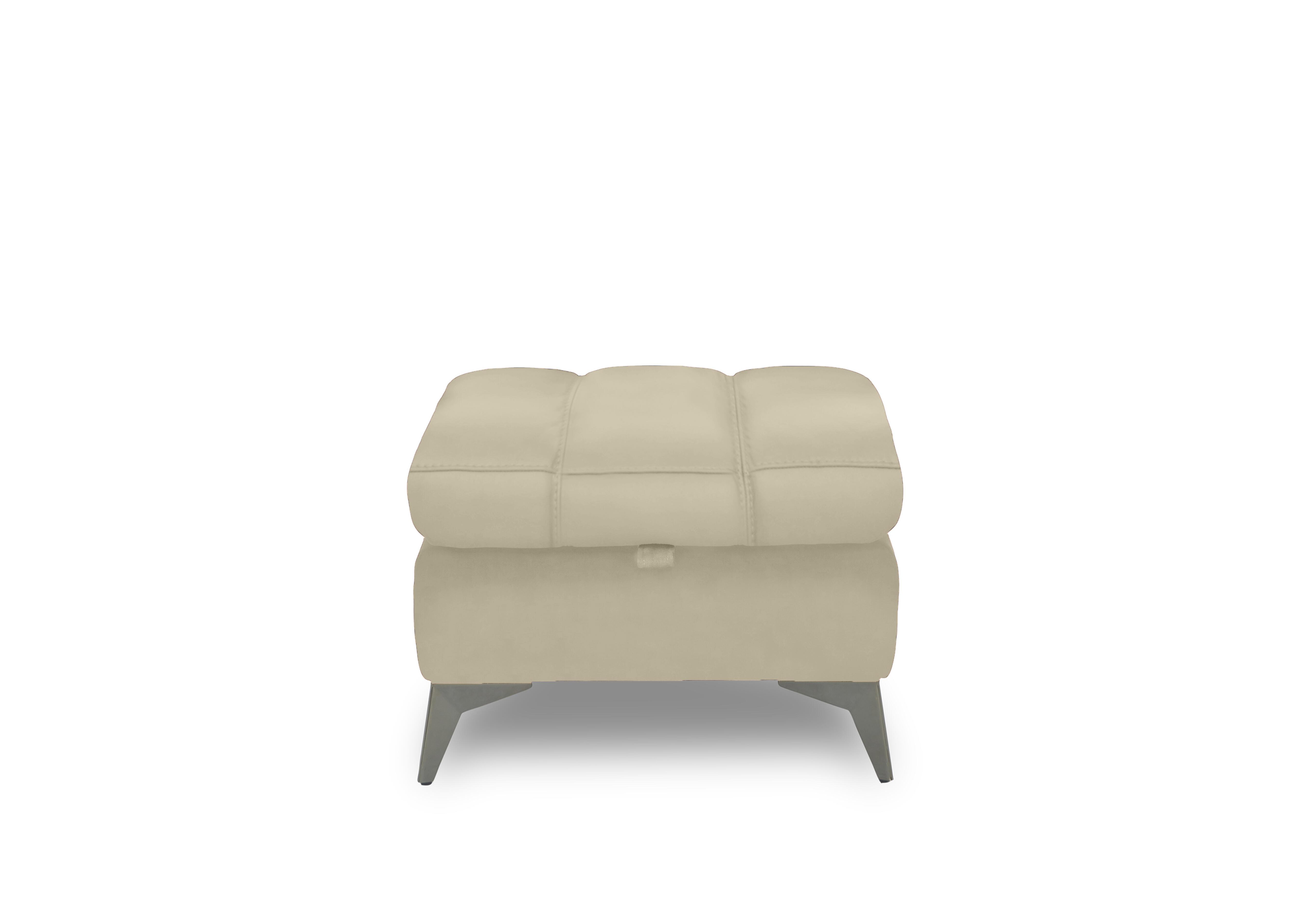 Angelo Leather Storage Footstool in Natural Sand La-4827 on Furniture Village