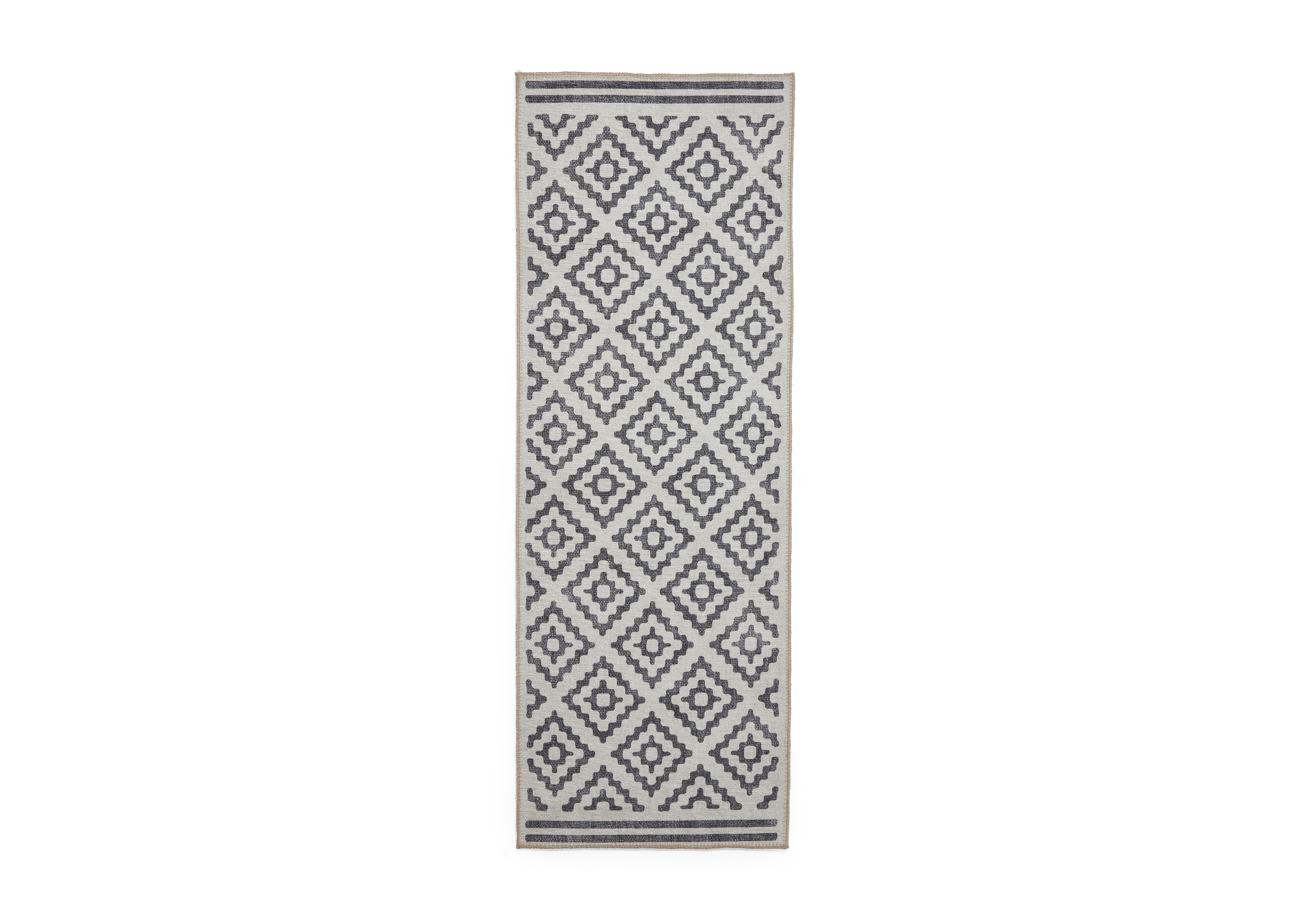 Agnes Washable Runner in Grey on Furniture Village