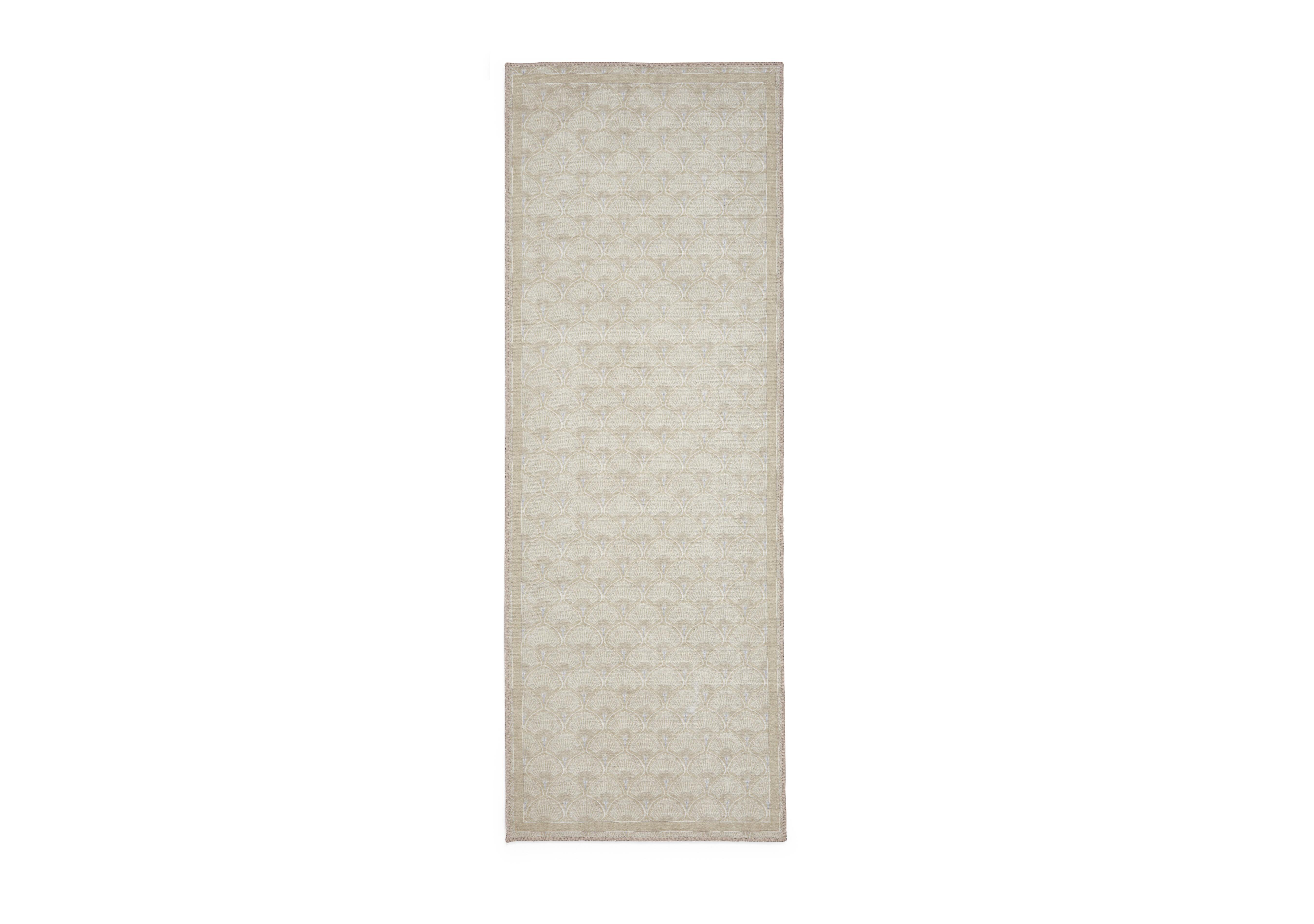 Washable Deco Peacock Runner in Green on Furniture Village