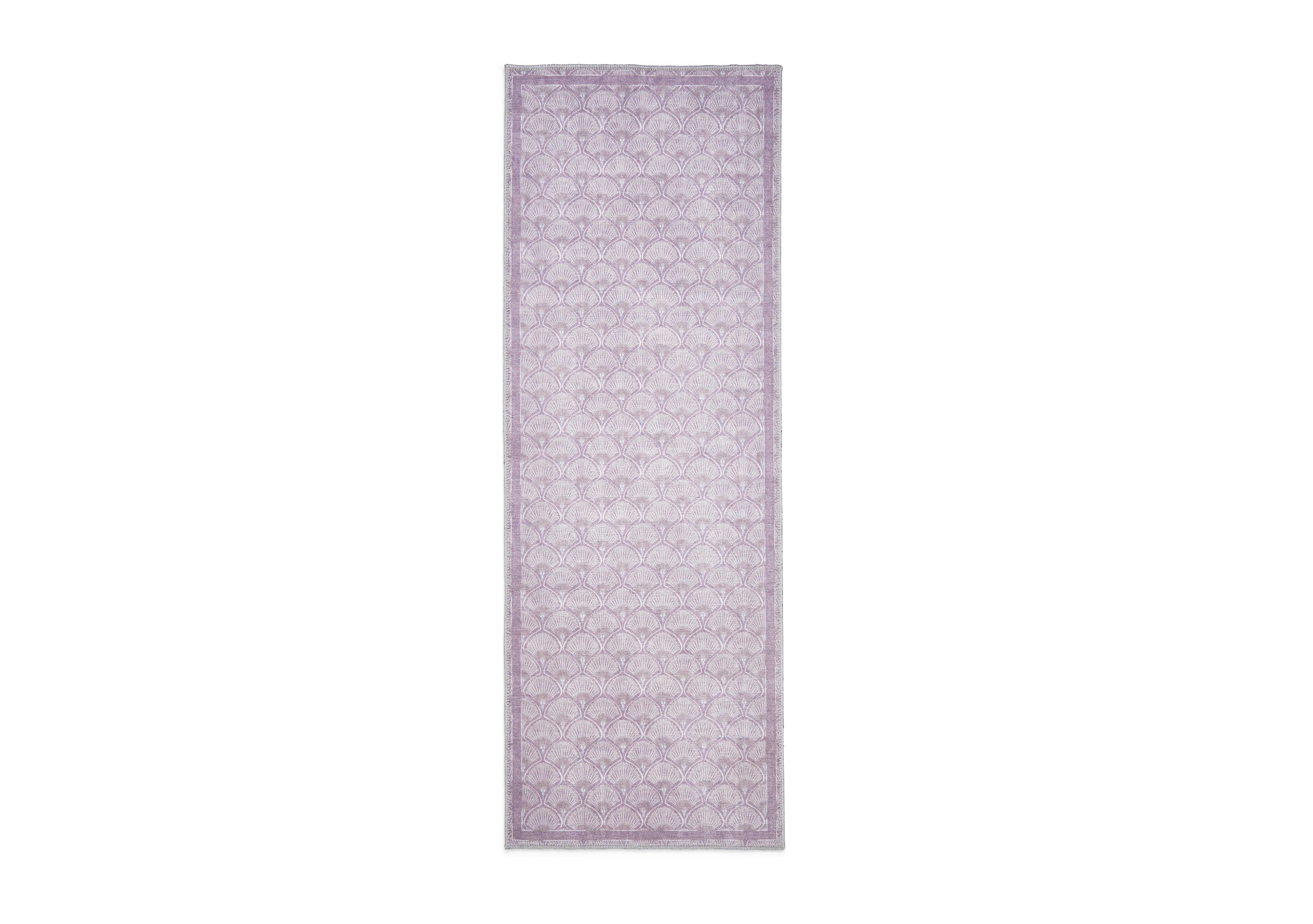 Washable Deco Peacock Runner in Lilac on Furniture Village