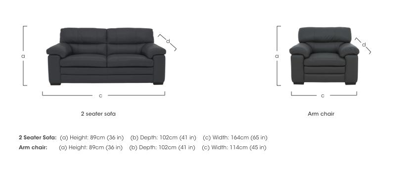 Cozee 2 Seater Leather Sofa and Leather Armchair Set in  on Furniture Village