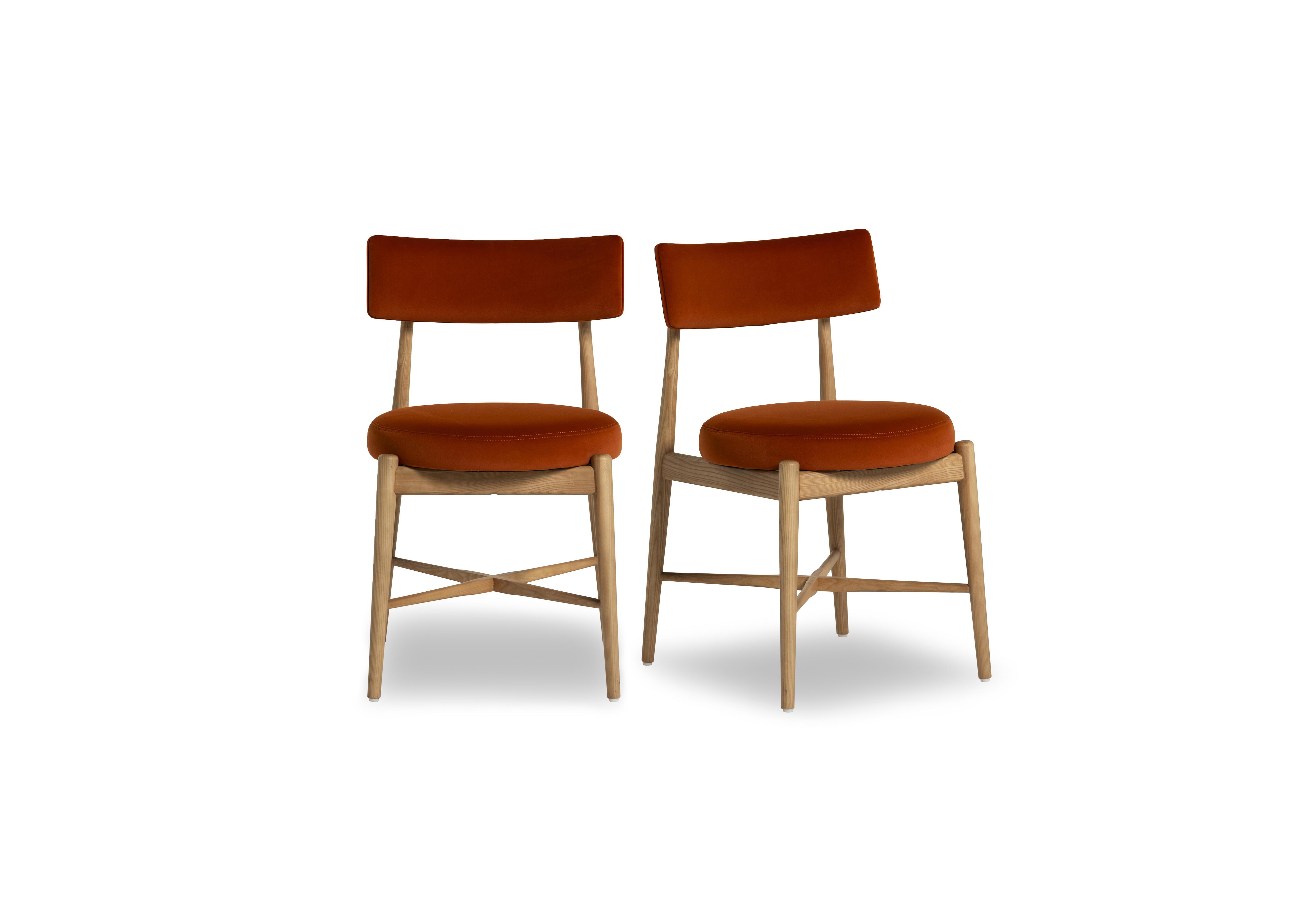 Winchester Pair of Dining Chairs in Orange on Furniture Village
