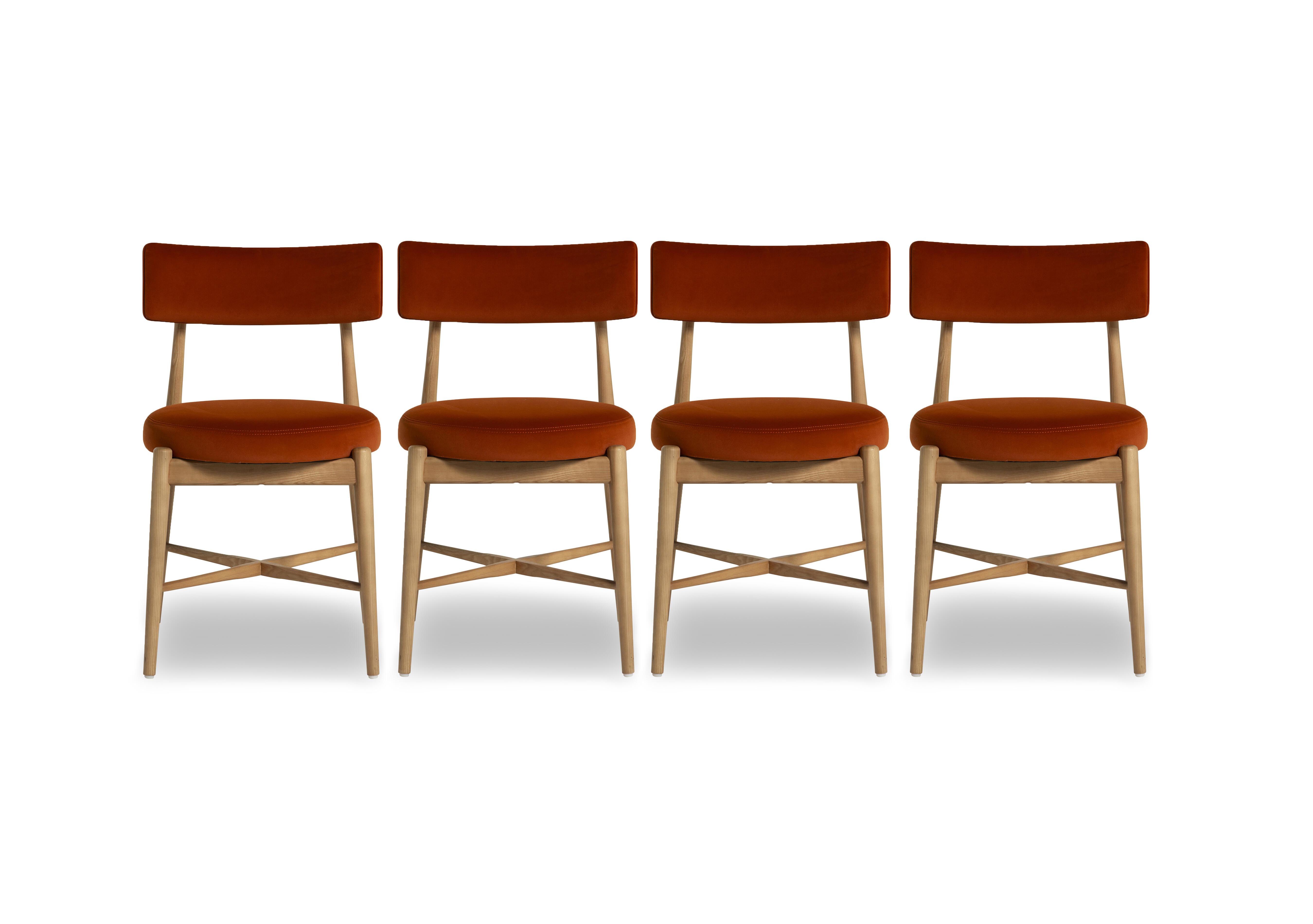 Winchester Set of 4 of Dining Chairs in Orange on Furniture Village