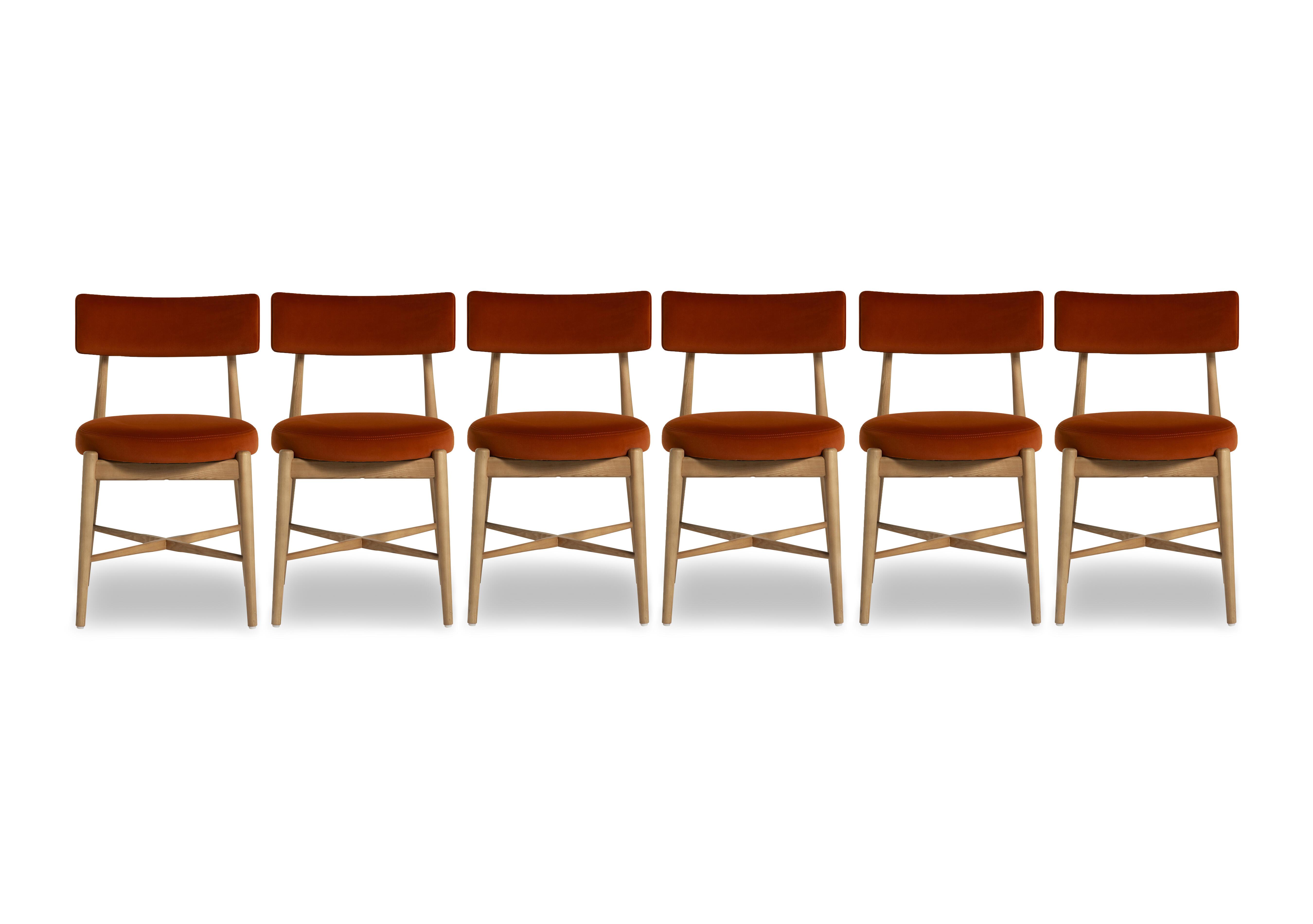 Winchester Set of 6 of Dining Chairs in Orange on Furniture Village