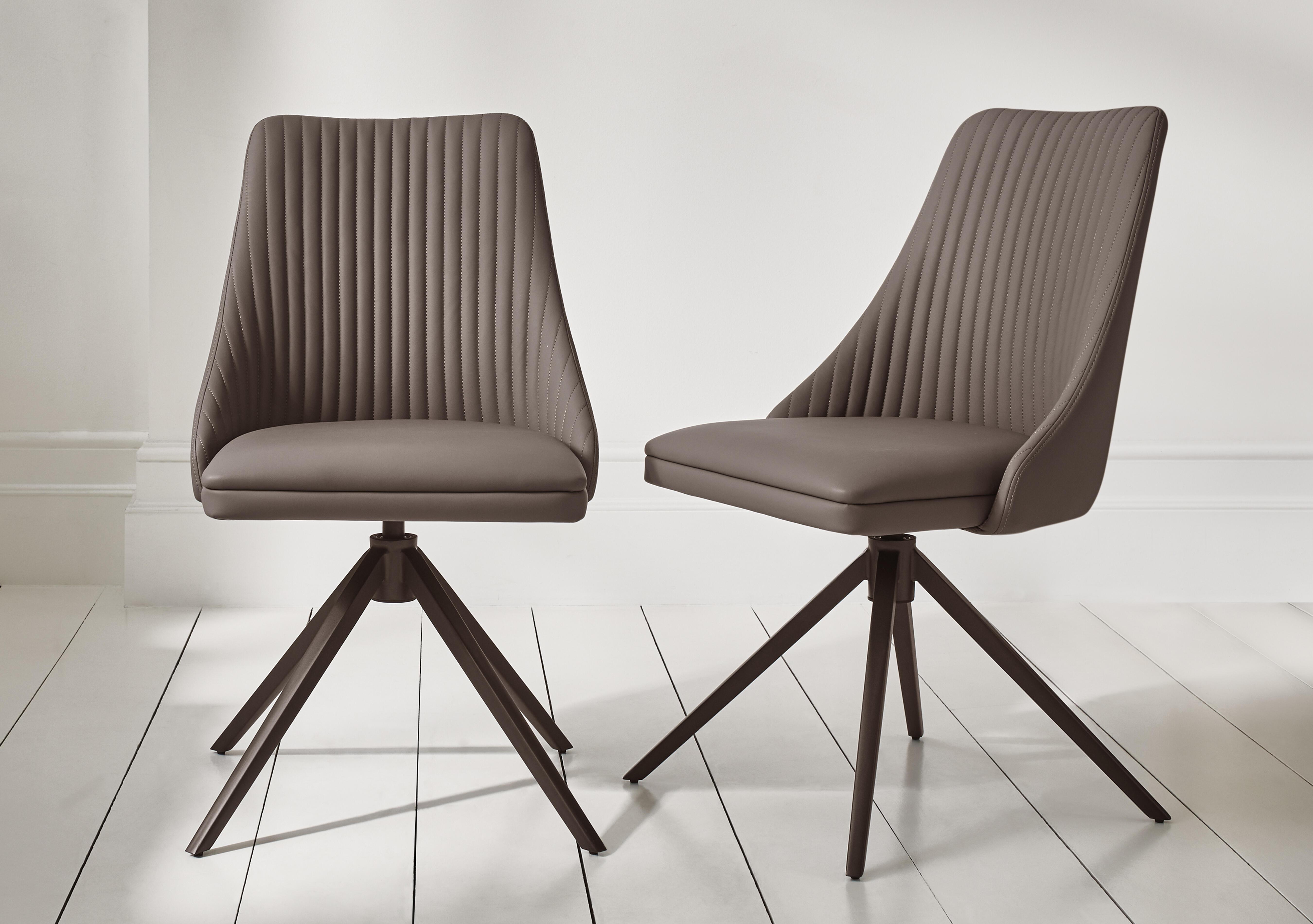 Icon Pair of Swivel Dining Chairs in  on Furniture Village