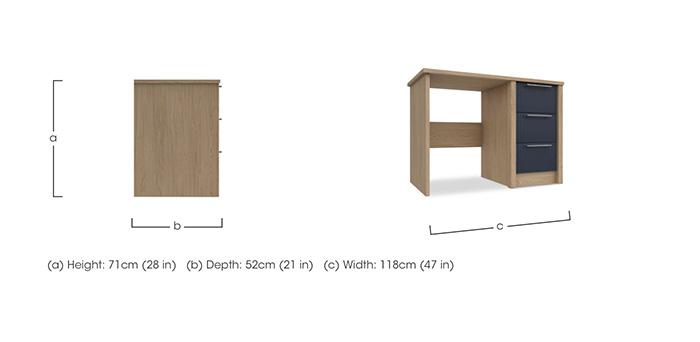 Chelsea 3 Drawer Dressing Table with Gold Handles in  on Furniture Village