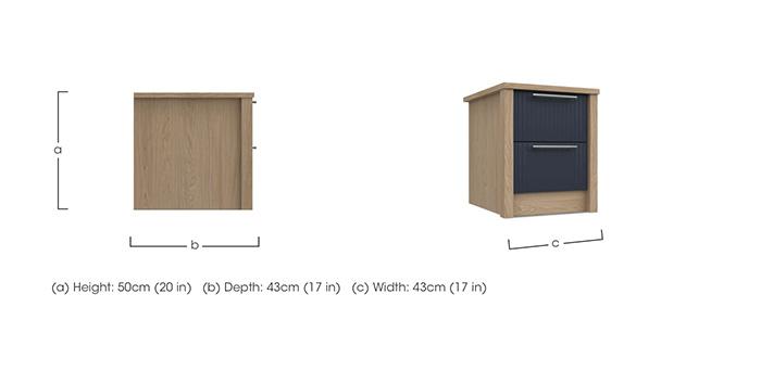 Chelsea 2 Drawer Bedside Cabinet with Gold Handles in  on Furniture Village