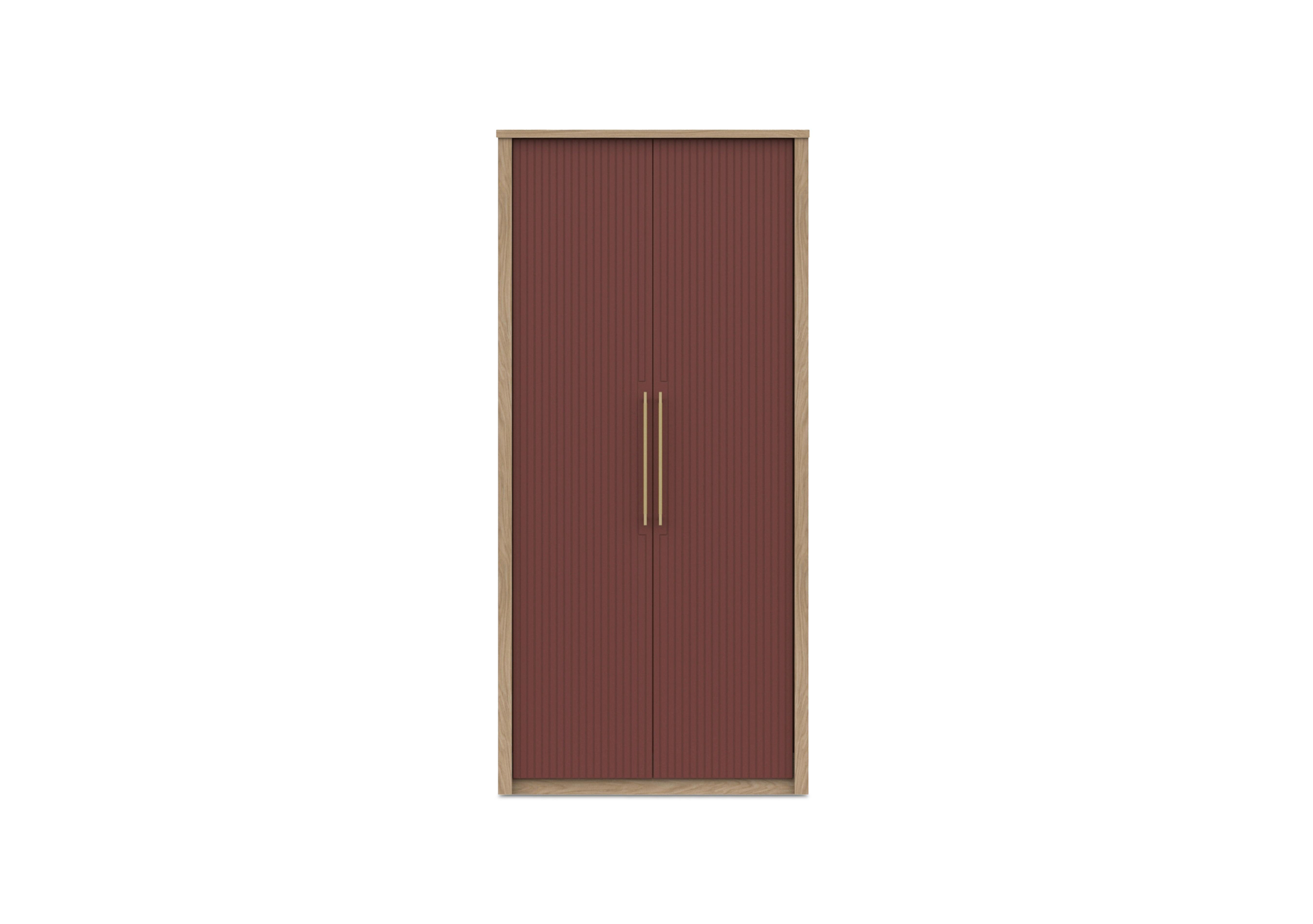 Chelsea 2 Door Wardrobe with Gold Handles in Rouge on Furniture Village
