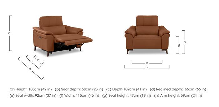 Marconi Leather Power Recliner Armchair with Power Headrest and Power Lumbar in  on Furniture Village