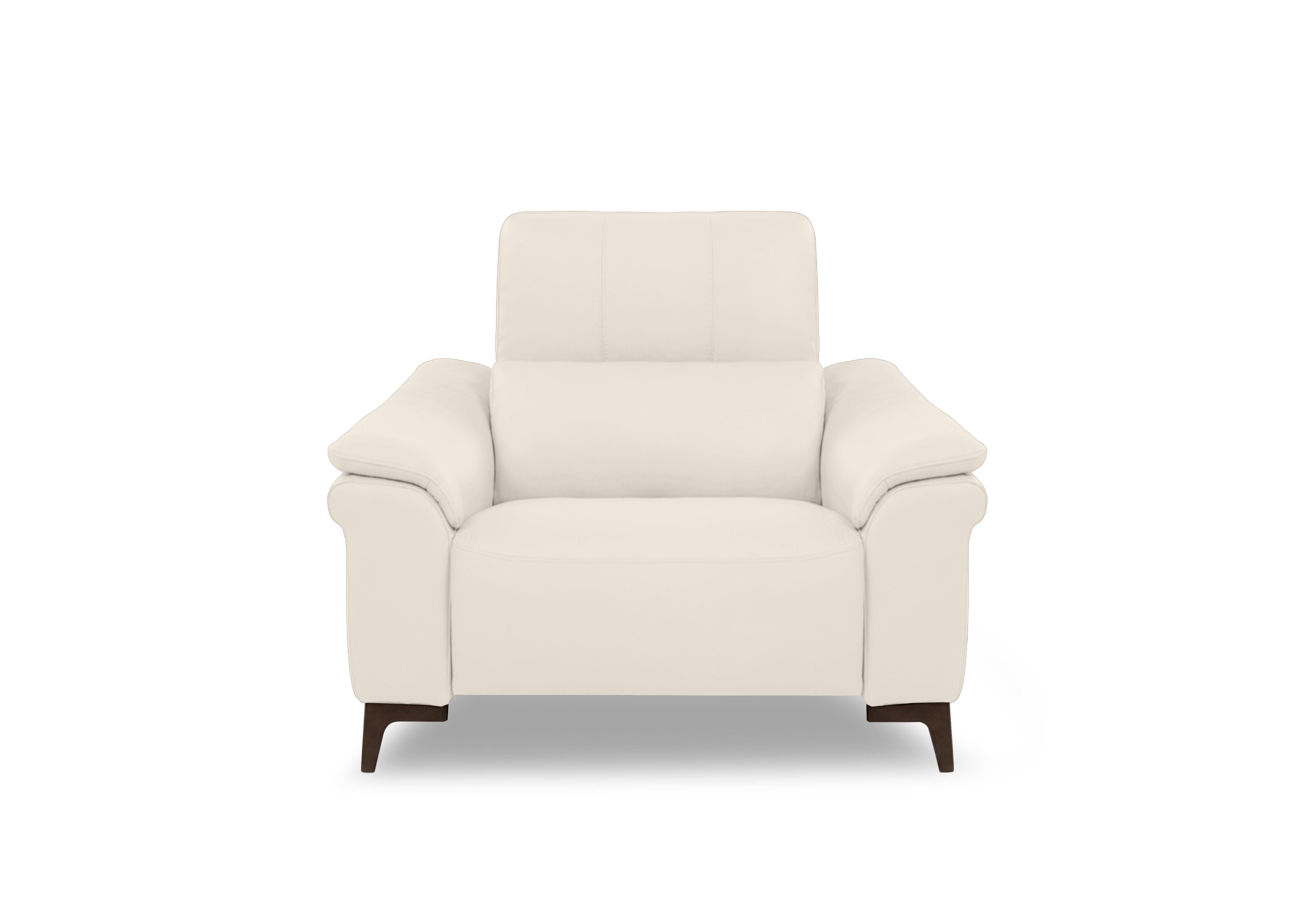 Marconi Leather Power Recliner Armchair with Power Headrest and Power Lumbar in Torello Bianco Puro 370 Rw on Furniture Village