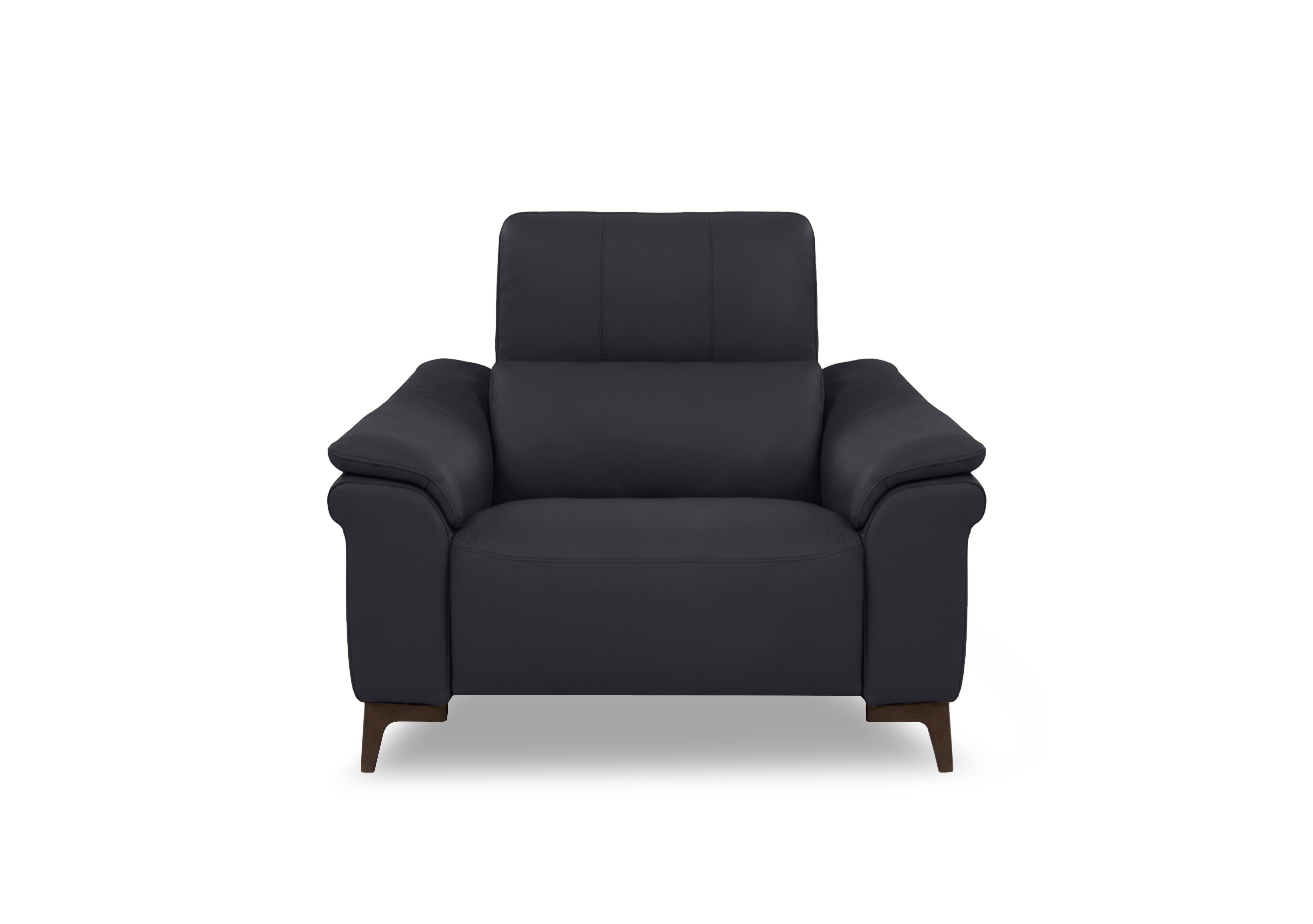 Marconi Leather Power Recliner Armchair with Power Headrest and Power Lumbar in Torello Blu-S 81 Rw on Furniture Village