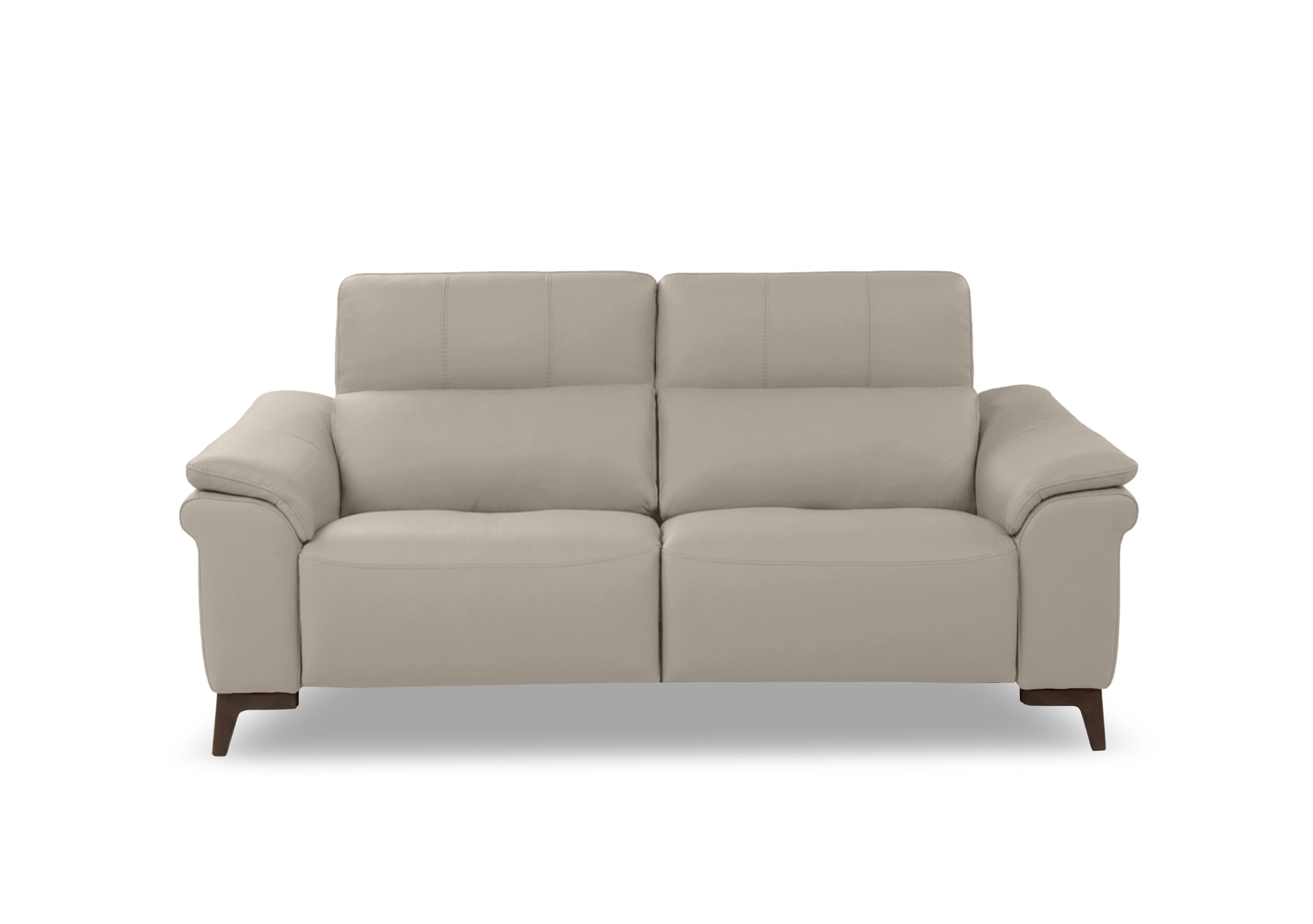 Marconi 2 Seater Leather Power Recliner Sofa with Power Headrests and Power Lumbar in Torello Ice 371 Rw on Furniture Village