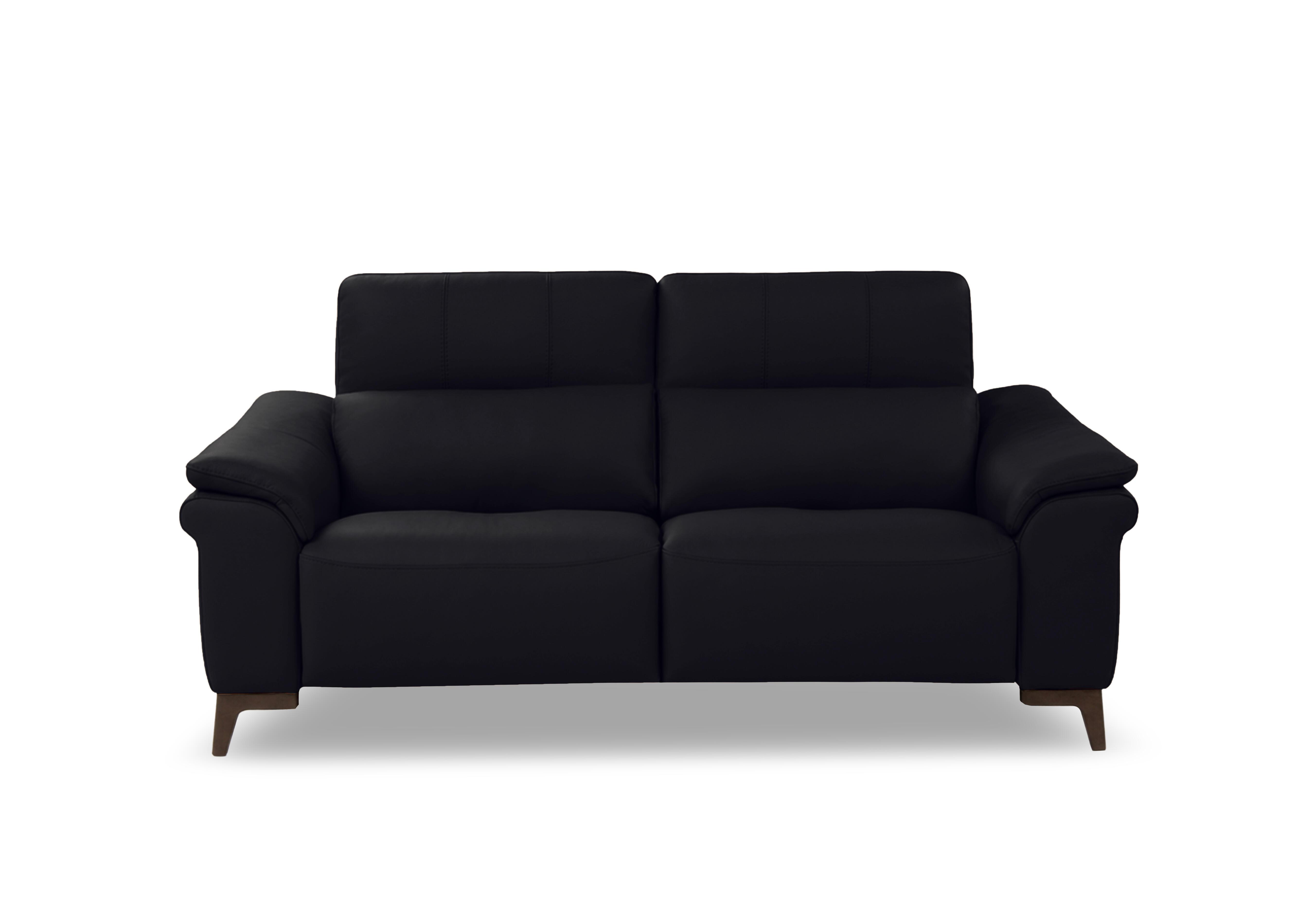 Marconi 2 Seater Leather Power Recliner Sofa with Power Headrests and Power Lumbar in Torello Nero 71 Rw on Furniture Village