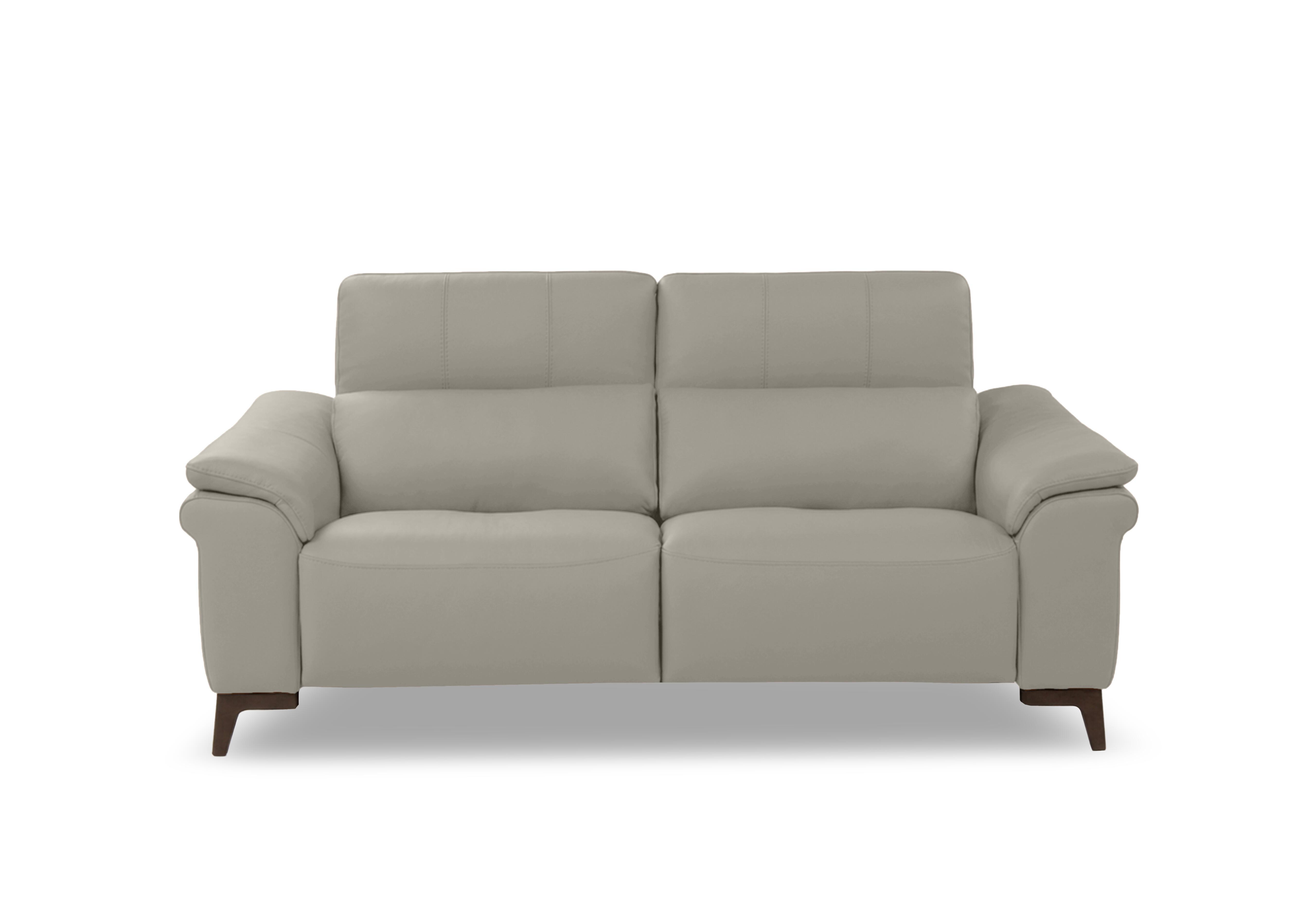 Marconi 2 Seater Leather Power Recliner Sofa with Power Headrests and Power Lumbar in Torello Tortora 328 Rw on Furniture Village