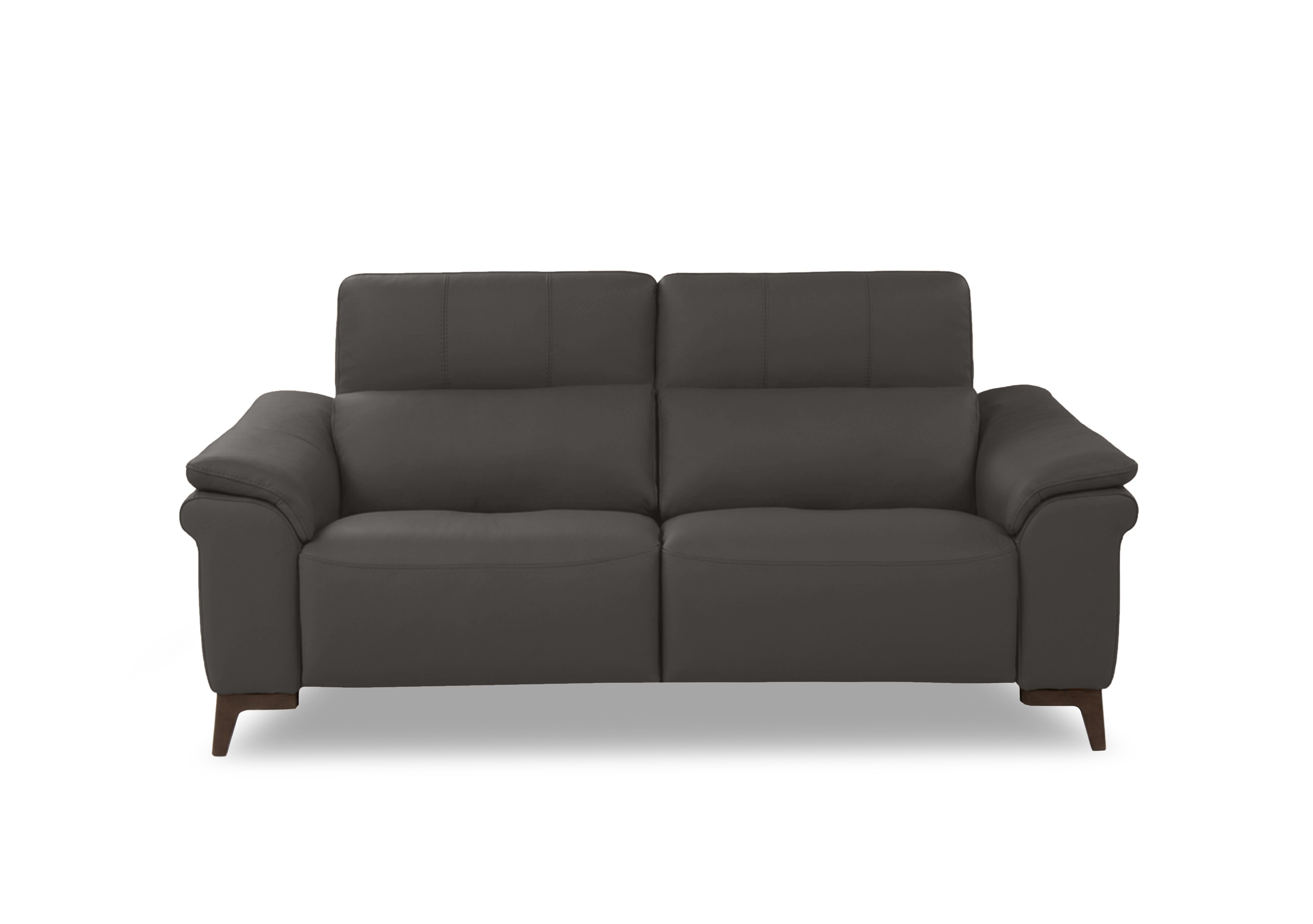 Marconi 2 Seater Leather Sofa in Torello Grigio Scuro 327 Rw on Furniture Village