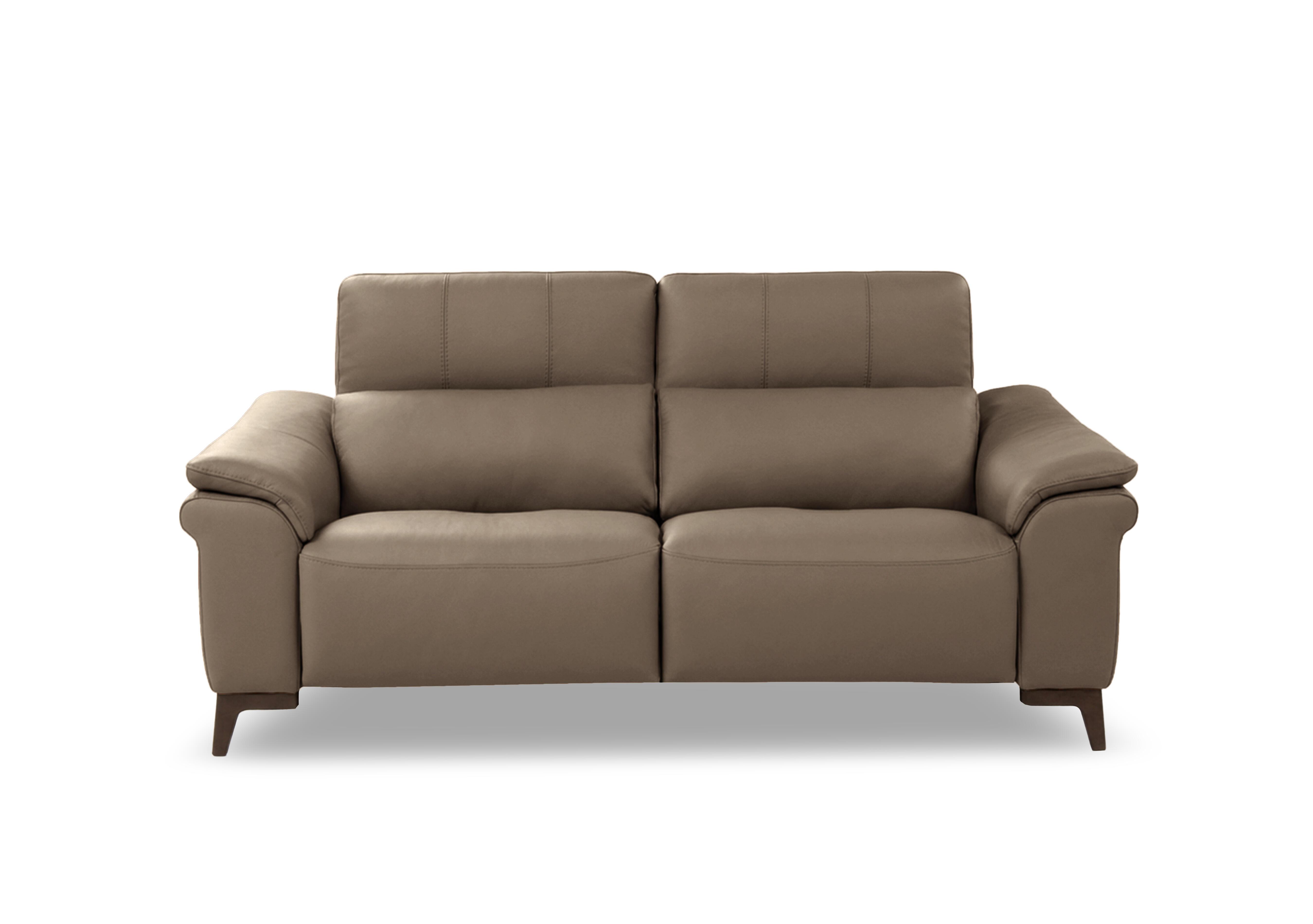 Marconi 2 Seater Leather Sofa in Torello Taupe 312 Rw on Furniture Village