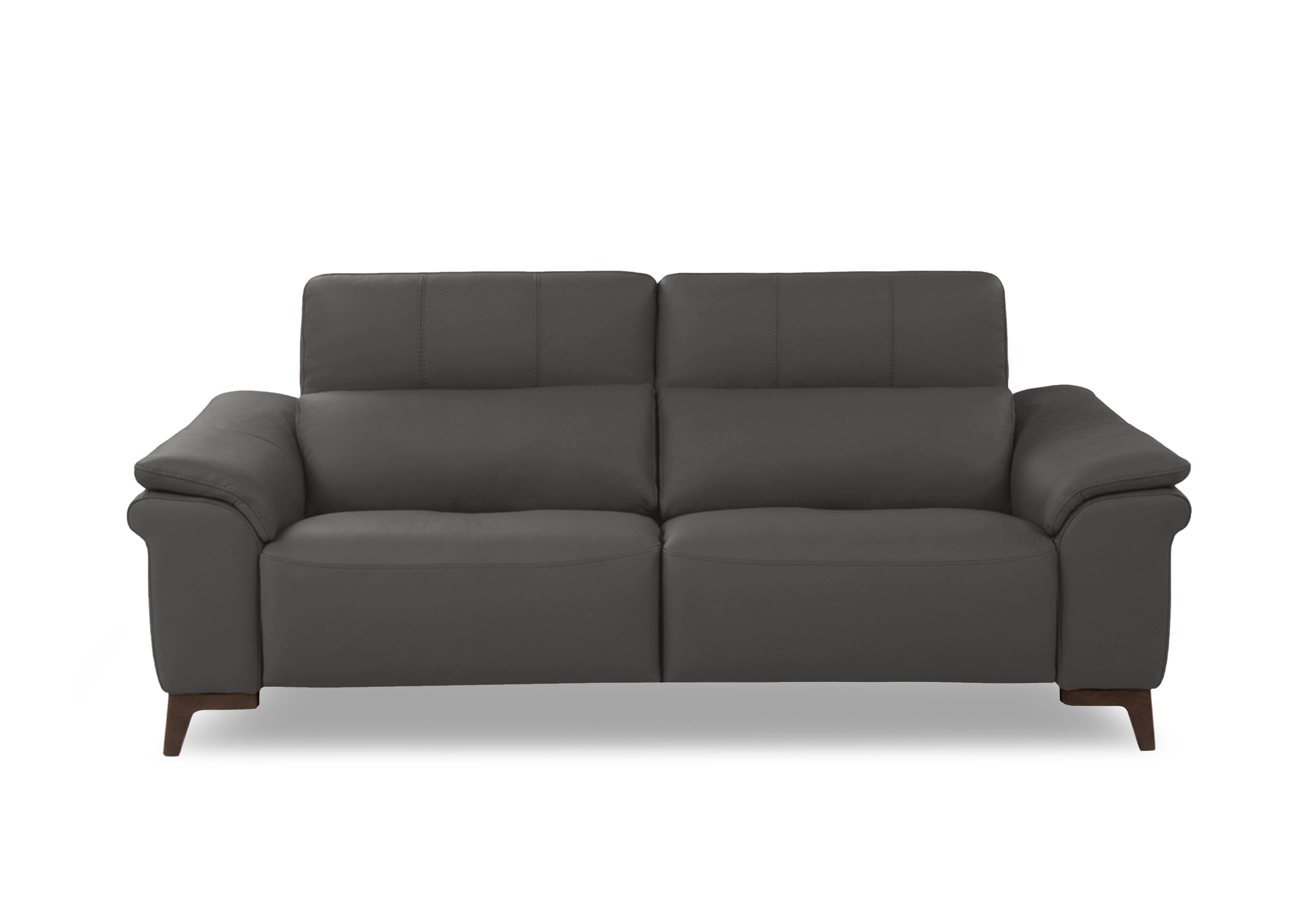 Marconi 3 Seater Leather Power Recliner Sofa with Power Headrests and Power Lumbar in Botero Grigio 2162 Rw on Furniture Village