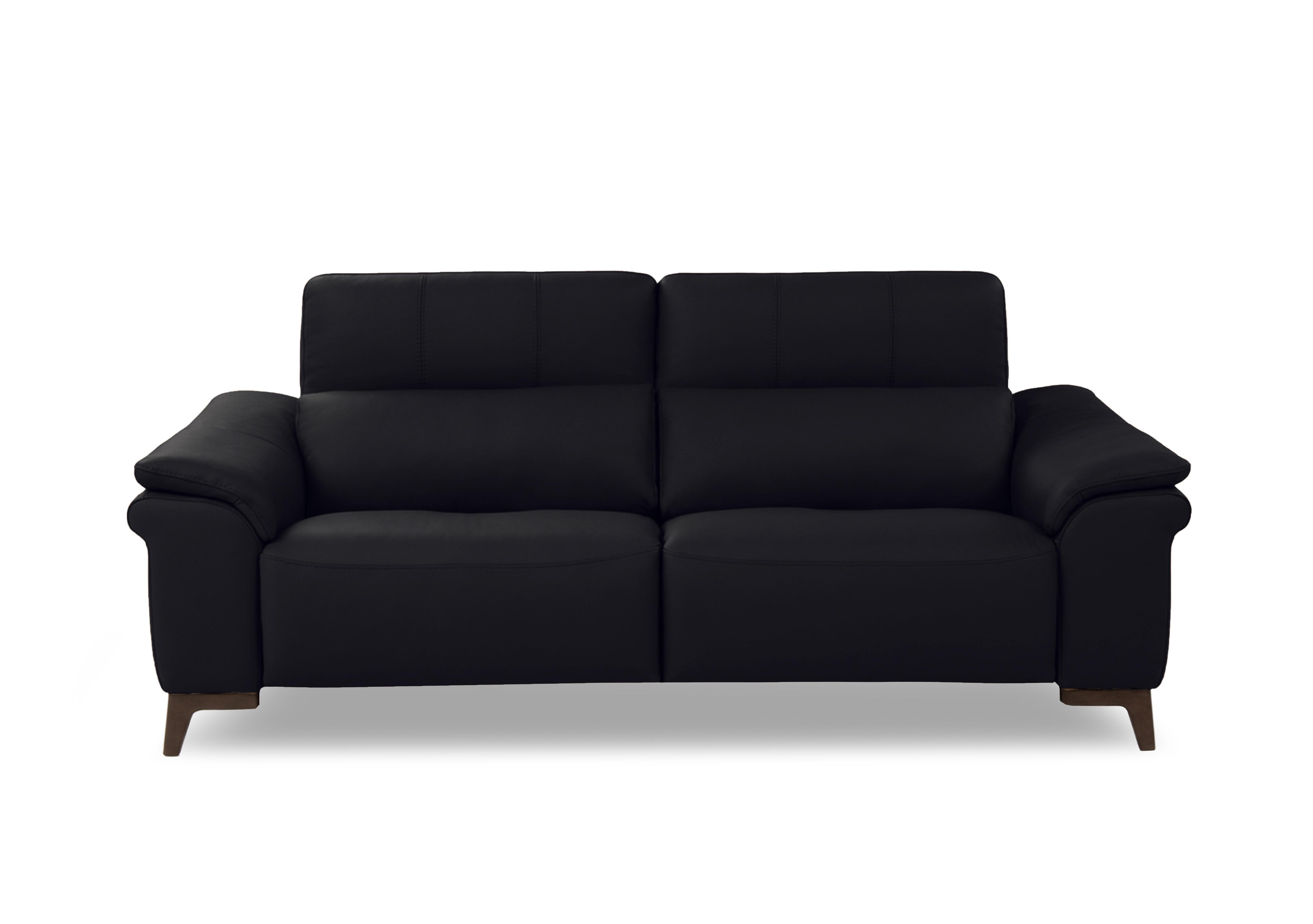 Marconi 3 Seater Leather Power Recliner Sofa with Power Headrests and Power Lumbar in Torello Nero 71 Rw on Furniture Village