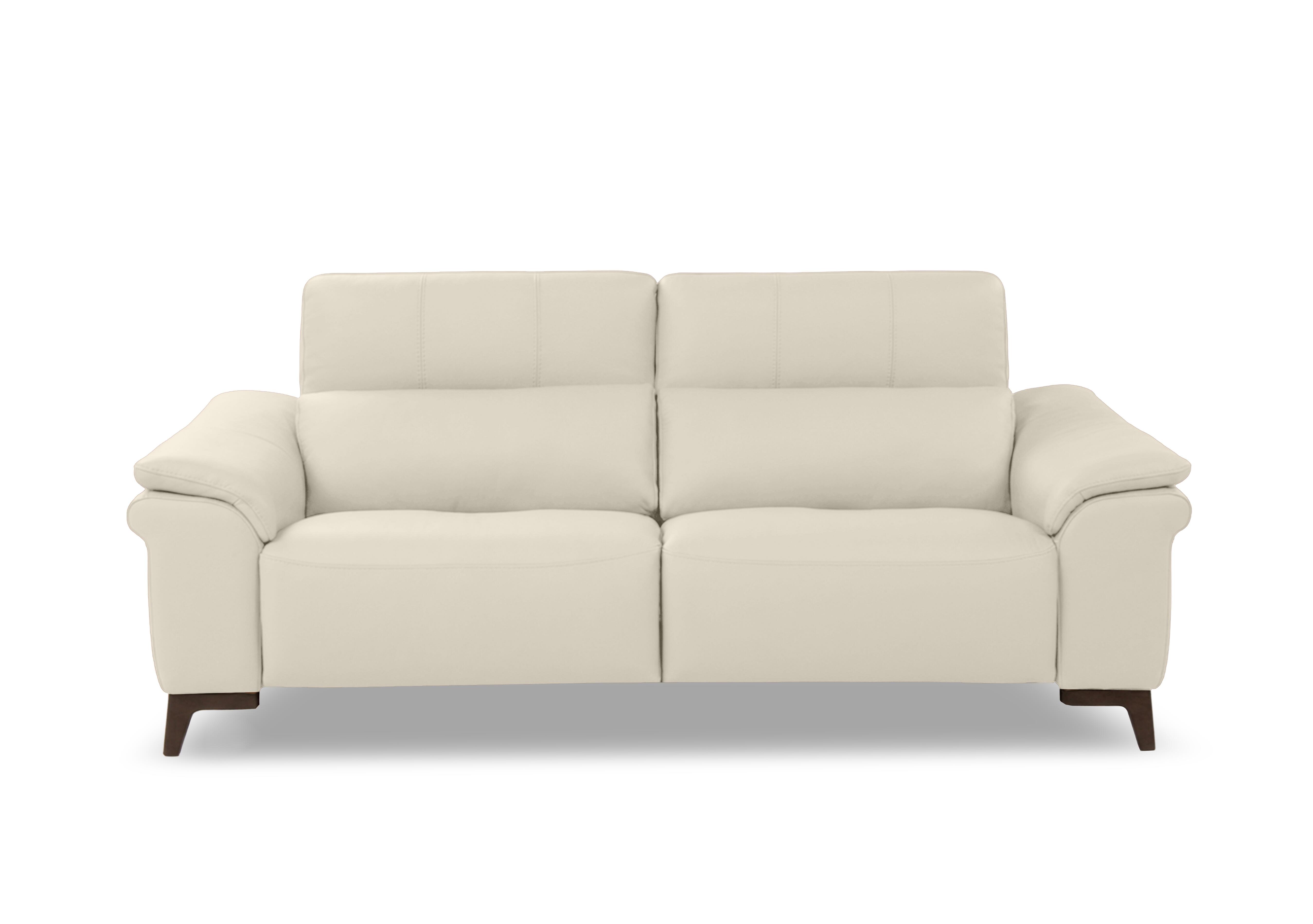 Marconi 3 Seater Leather Sofa in Mars Bianco 1600 Rw on Furniture Village