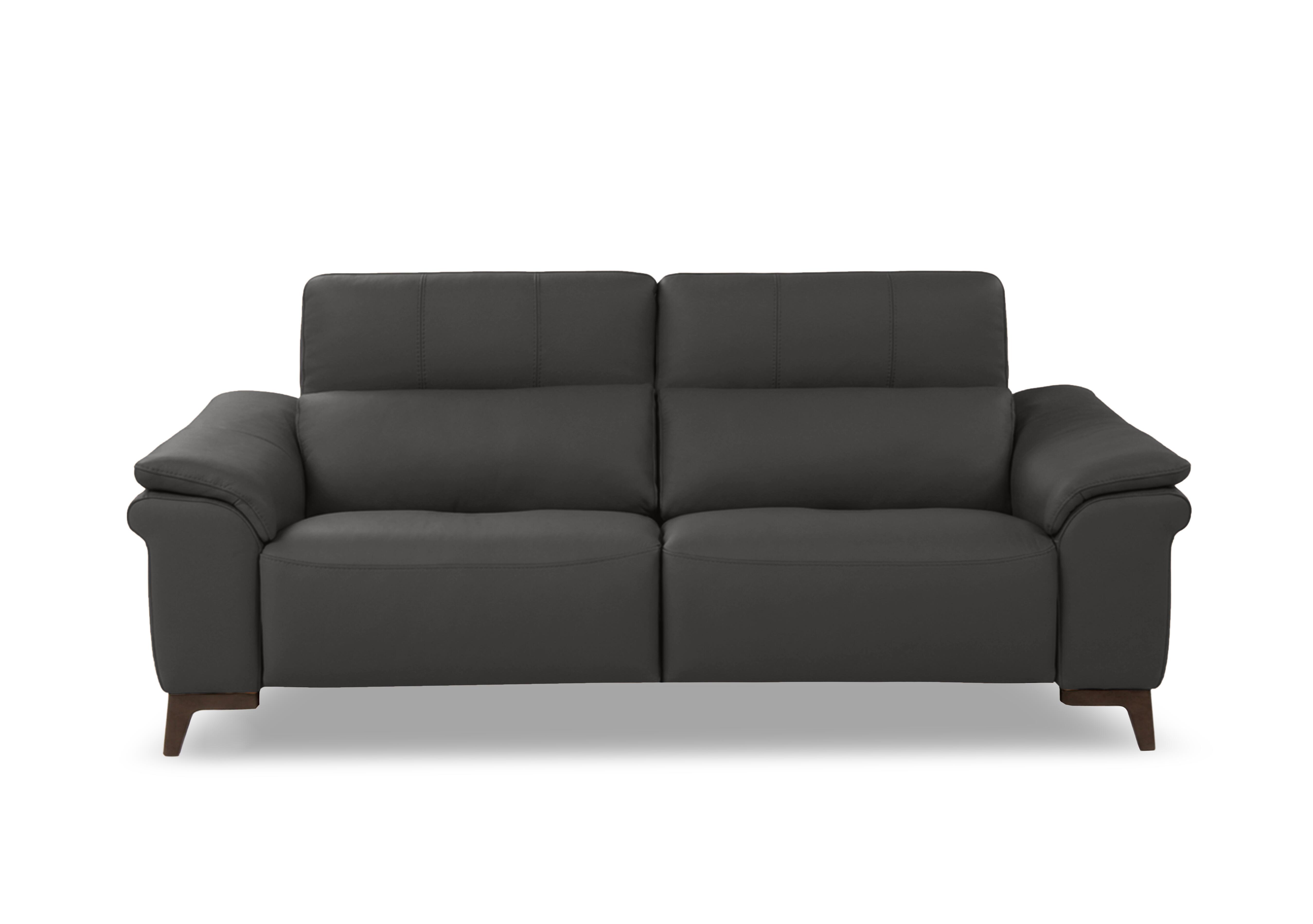 Marconi 3 Seater Leather Sofa in Mars Grigio 1604 Rw on Furniture Village