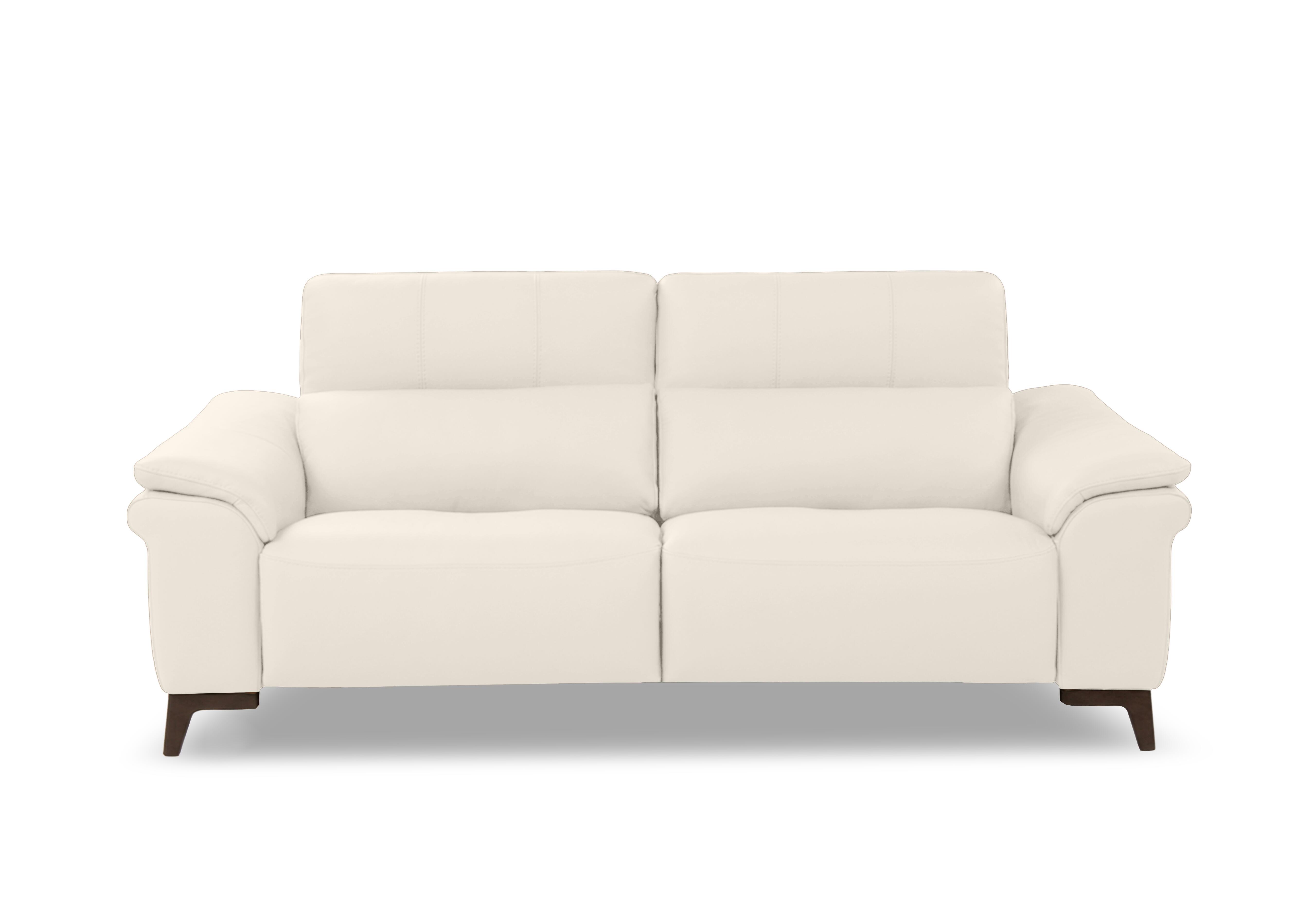 Marconi 3 Seater Leather Sofa in Torello Bianco Puro 370 Rw on Furniture Village