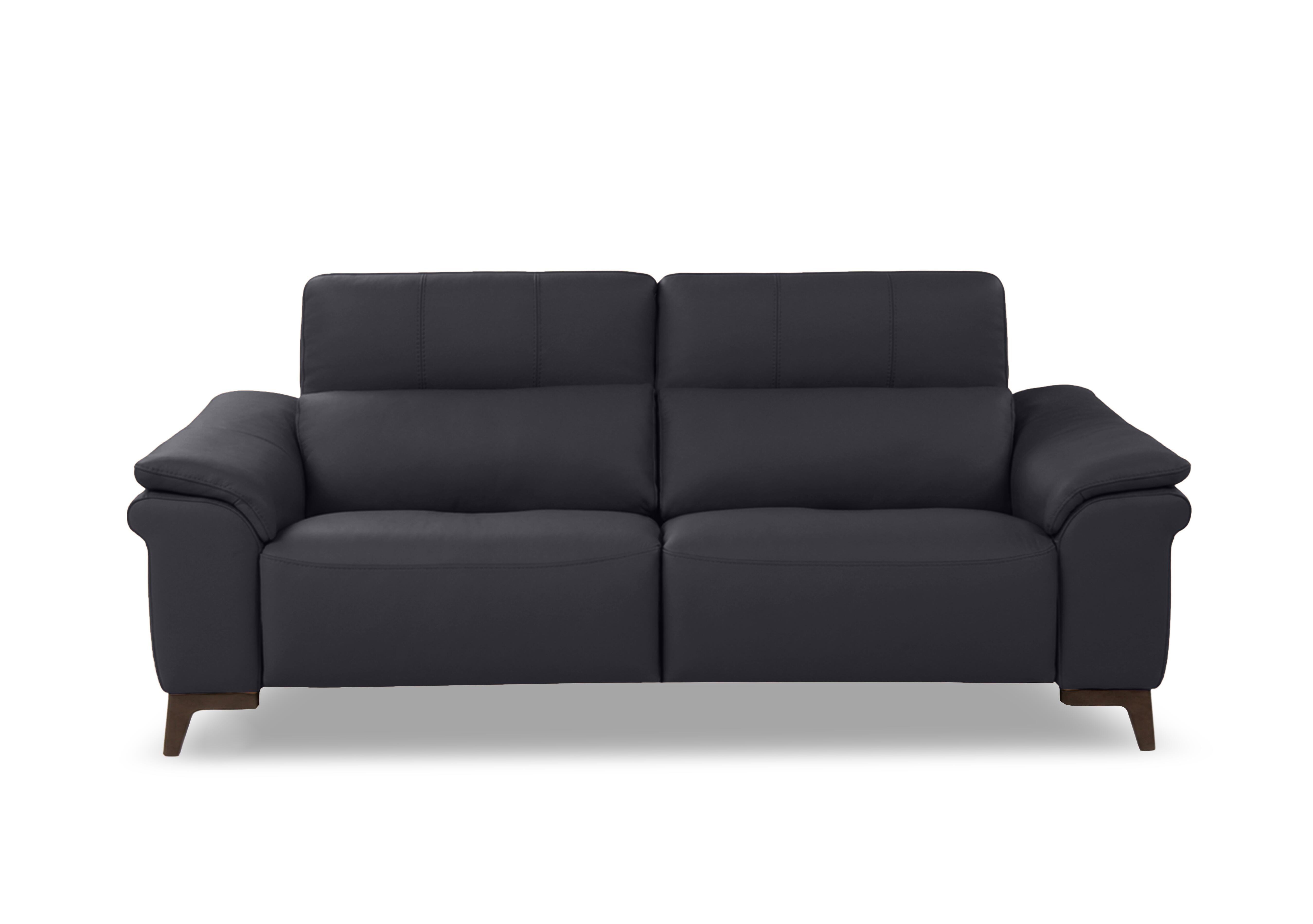 Marconi 3 Seater Leather Sofa in Torello Blu-S 81 Rw on Furniture Village