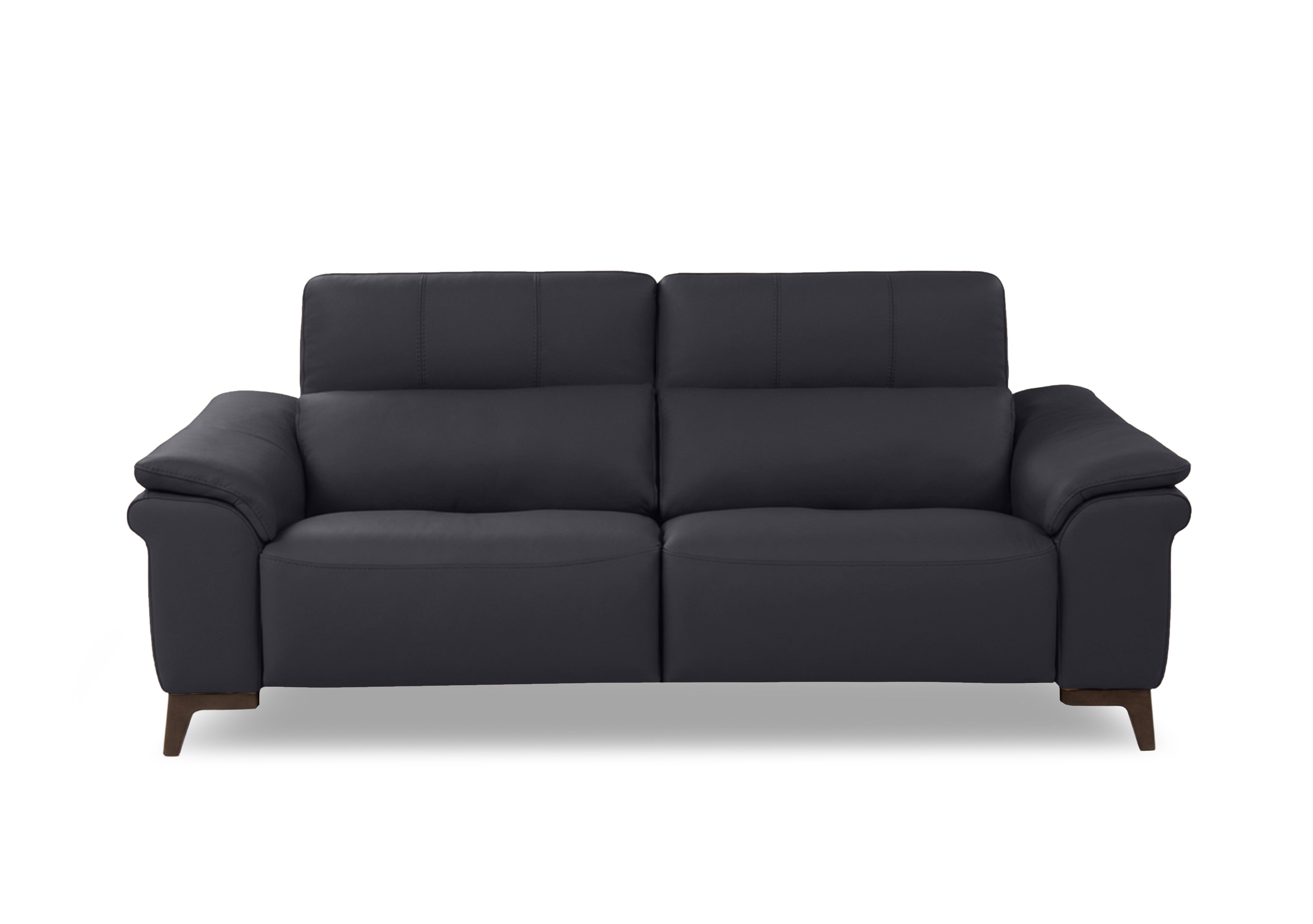 Marconi 3 Seater Leather Sofa in Torello Blu-S 81 Rw on Furniture Village