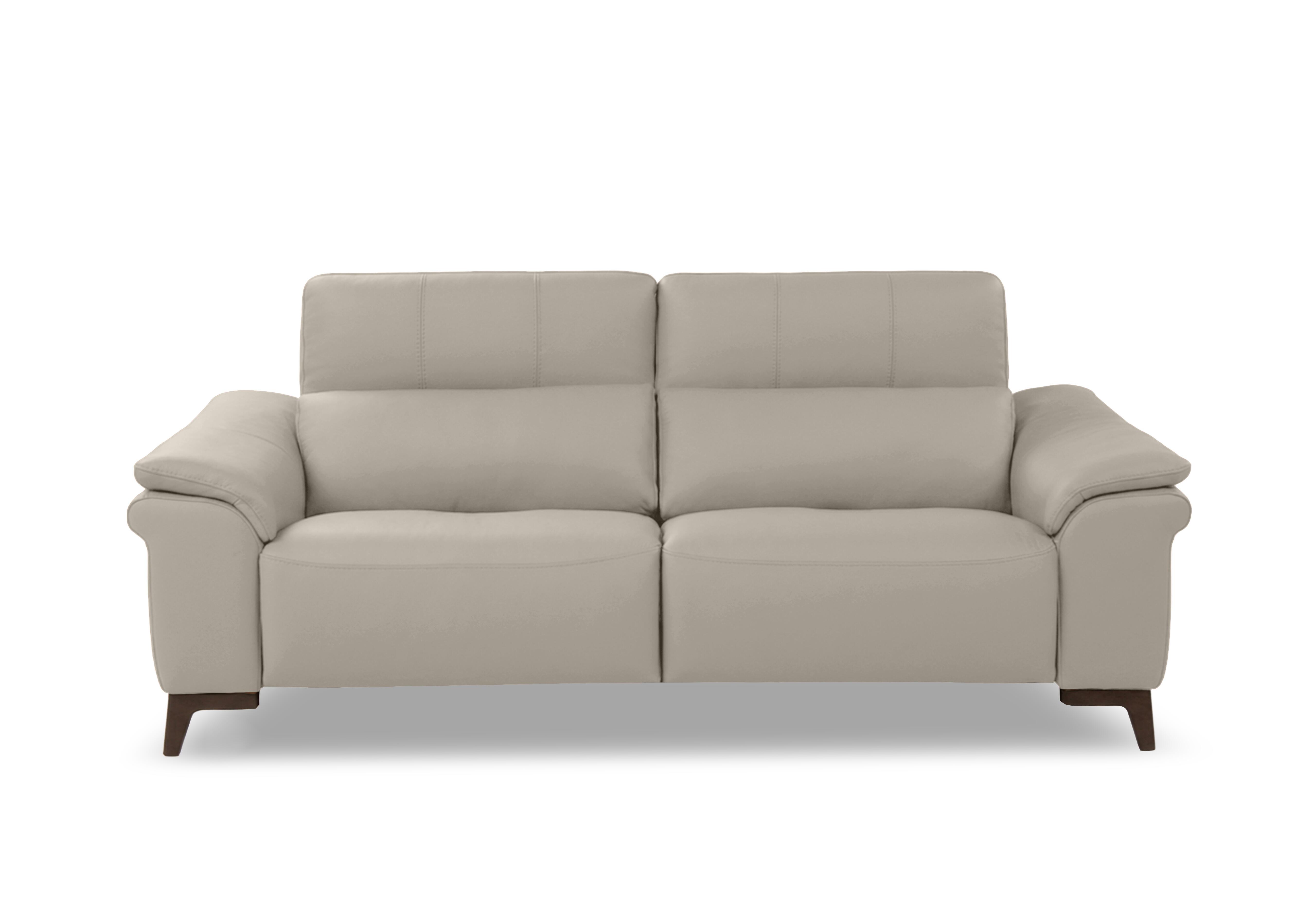 Marconi 3 Seater Leather Sofa in Torello Ice 371 Rw on Furniture Village