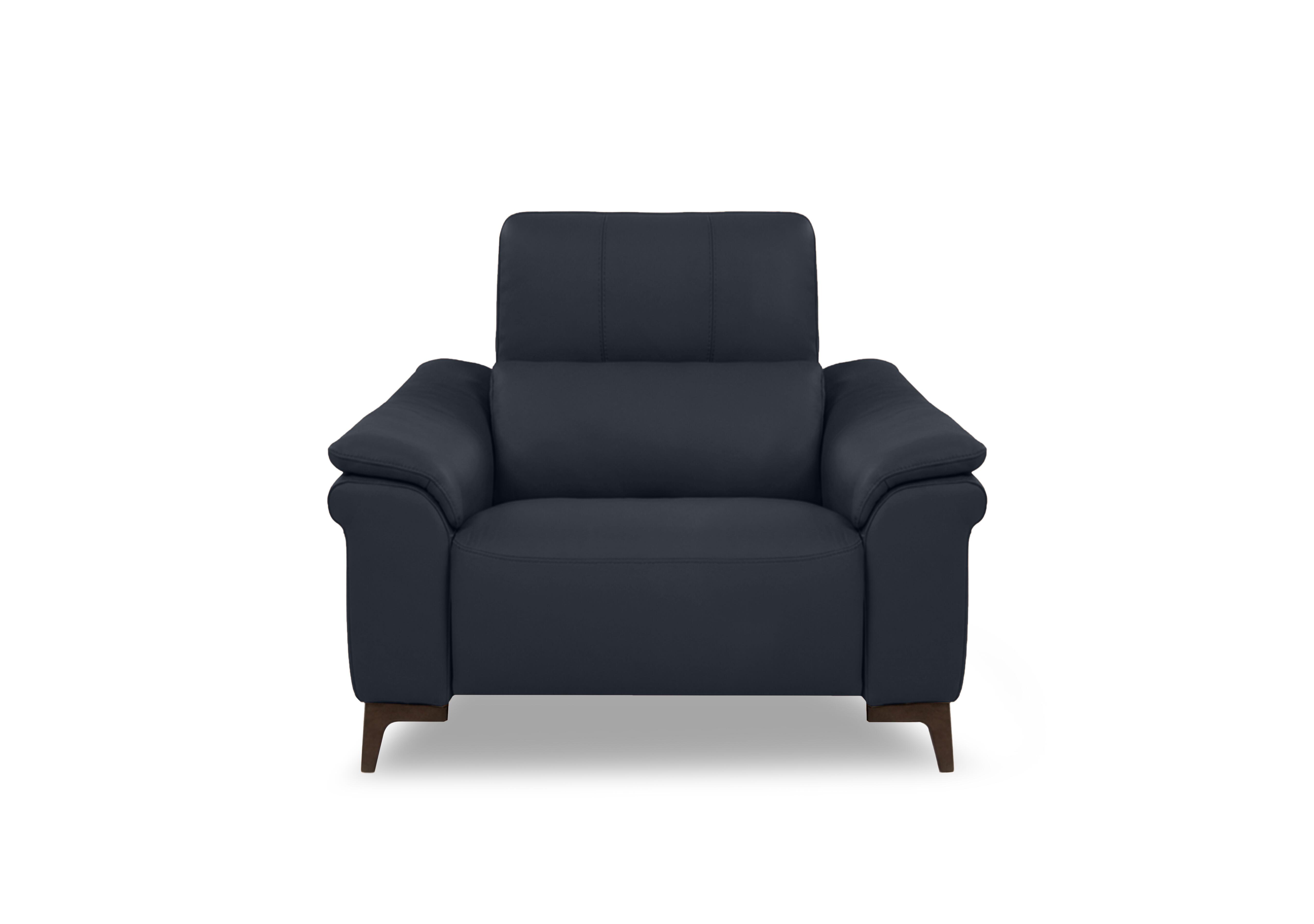 Marconi Leather Armchair in Botero Navy 2172 Rw on Furniture Village
