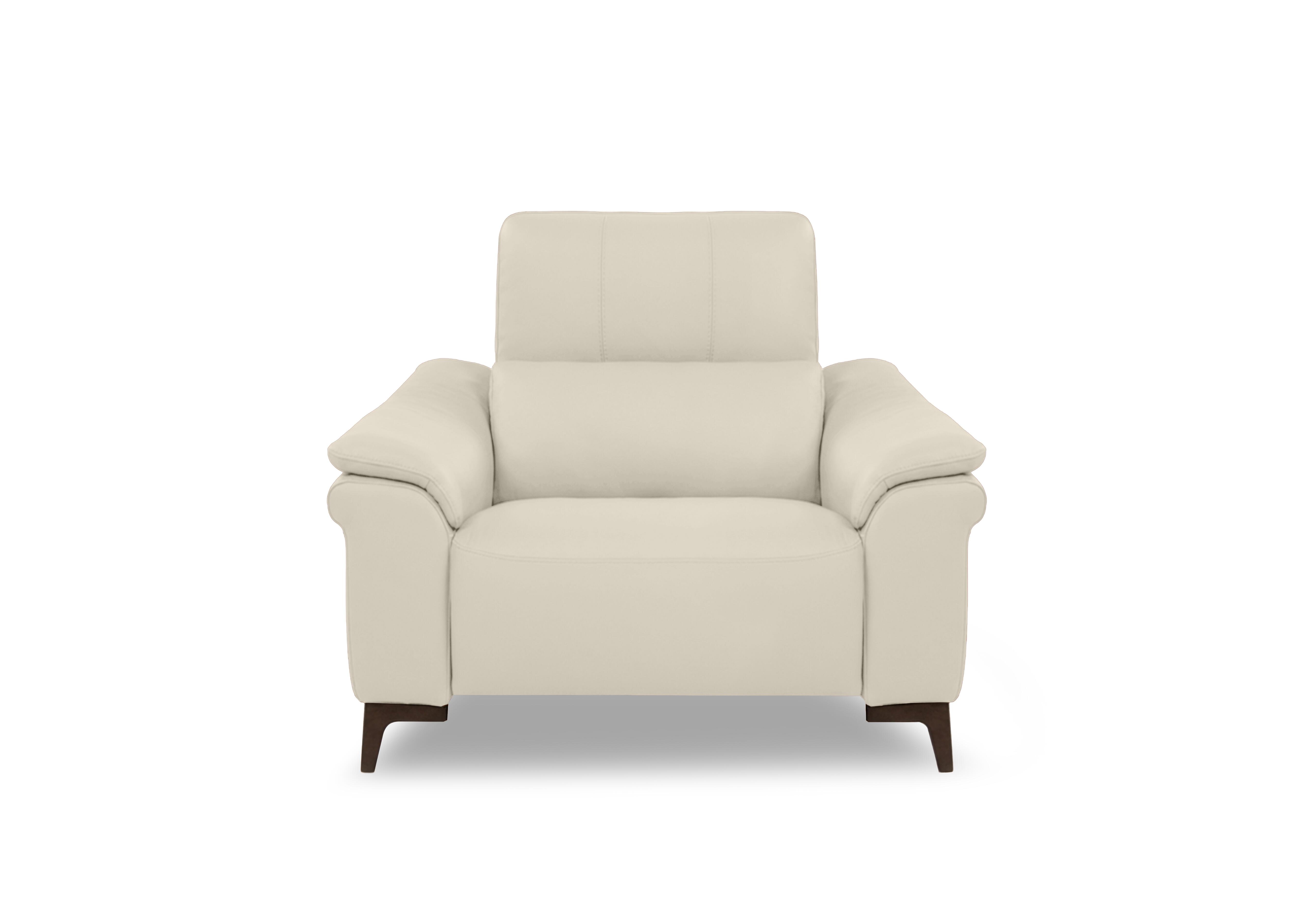 Marconi Leather Armchair in Mars Bianco 1600 Rw on Furniture Village