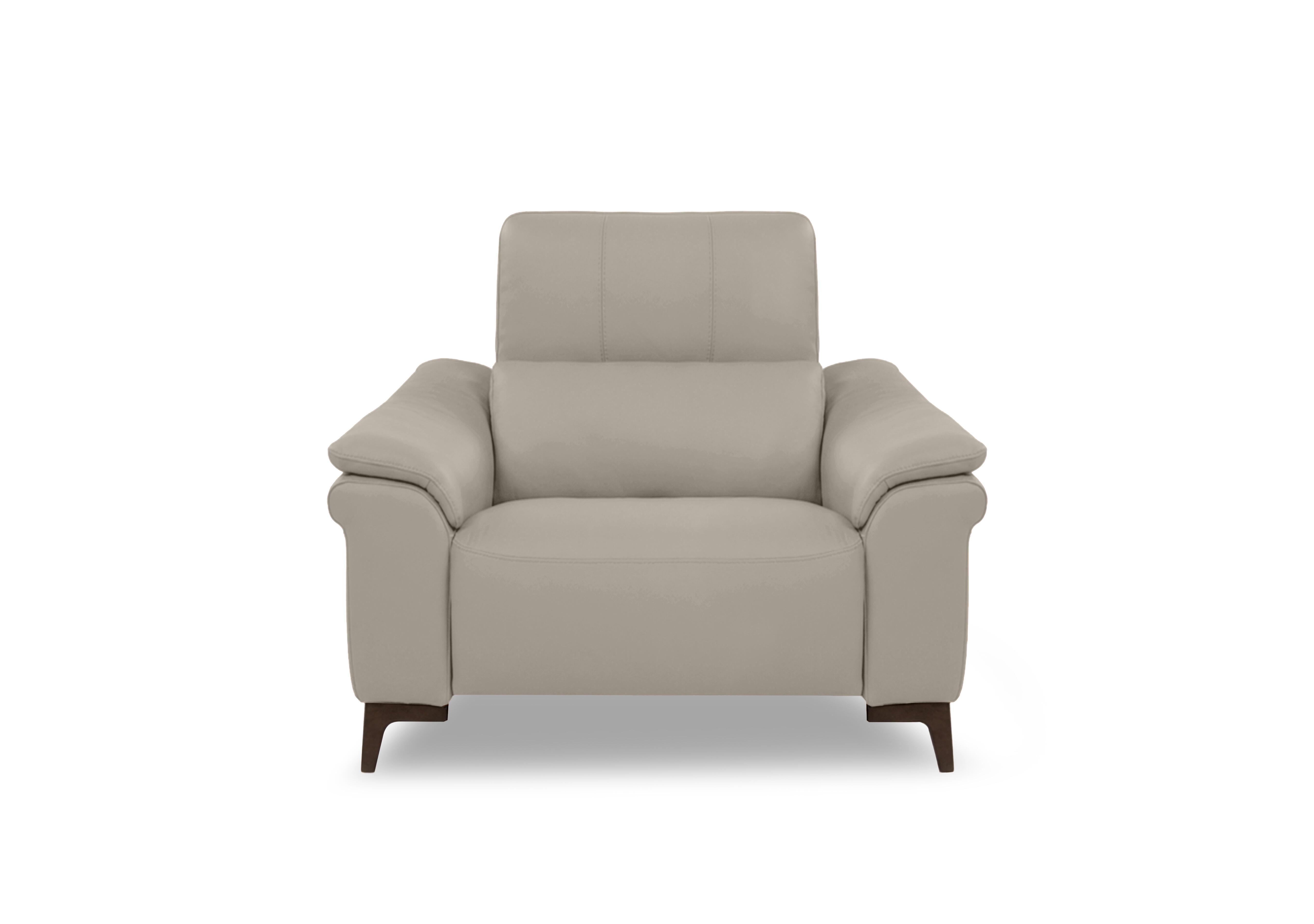Marconi Leather Armchair in Torello Ice 371 Rw on Furniture Village