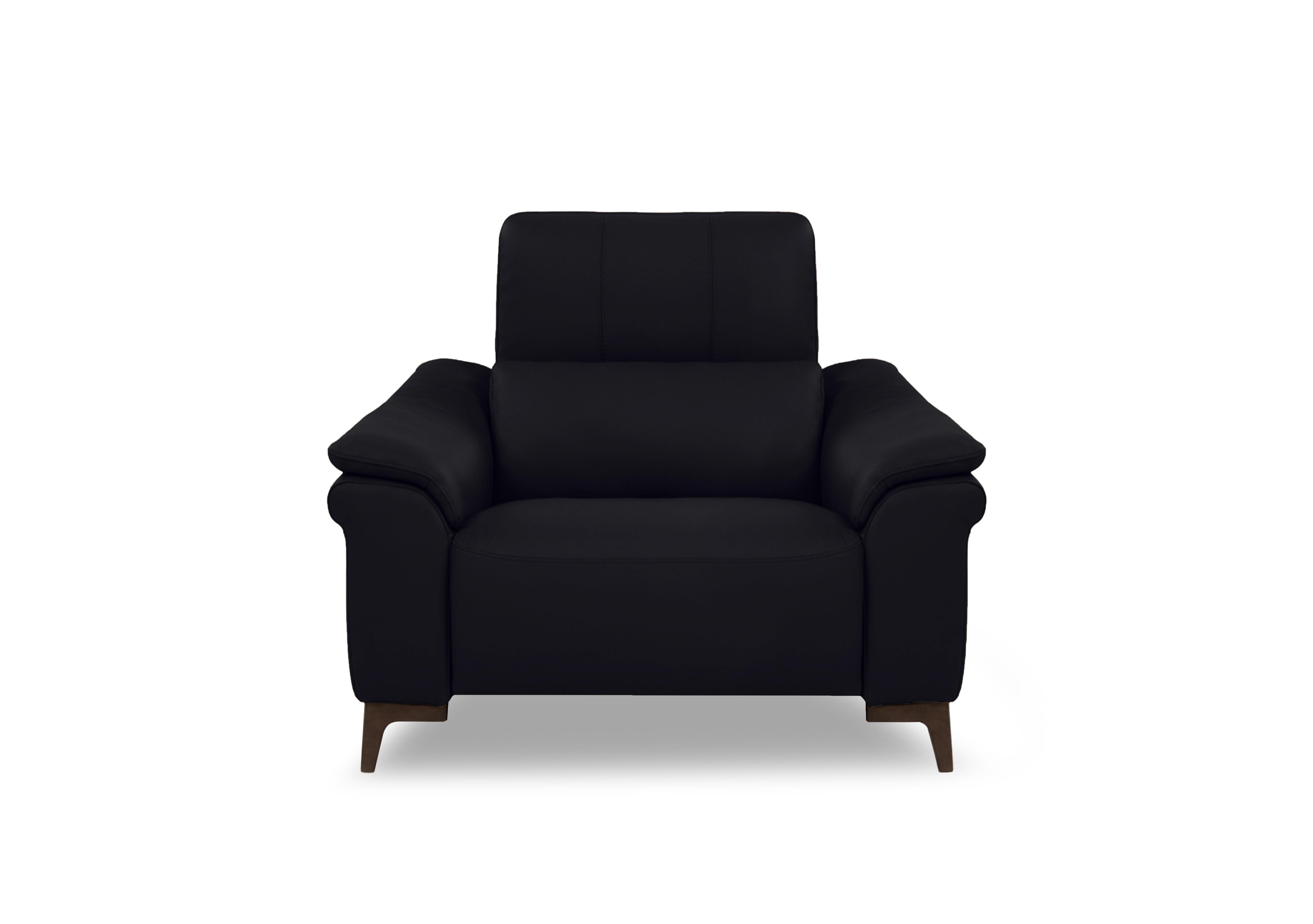 Marconi Leather Armchair in Torello Nero 71 Rw on Furniture Village