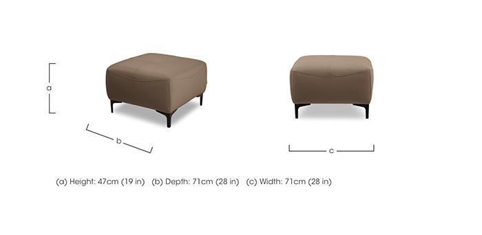 Marconi Leather Footstool in  on Furniture Village