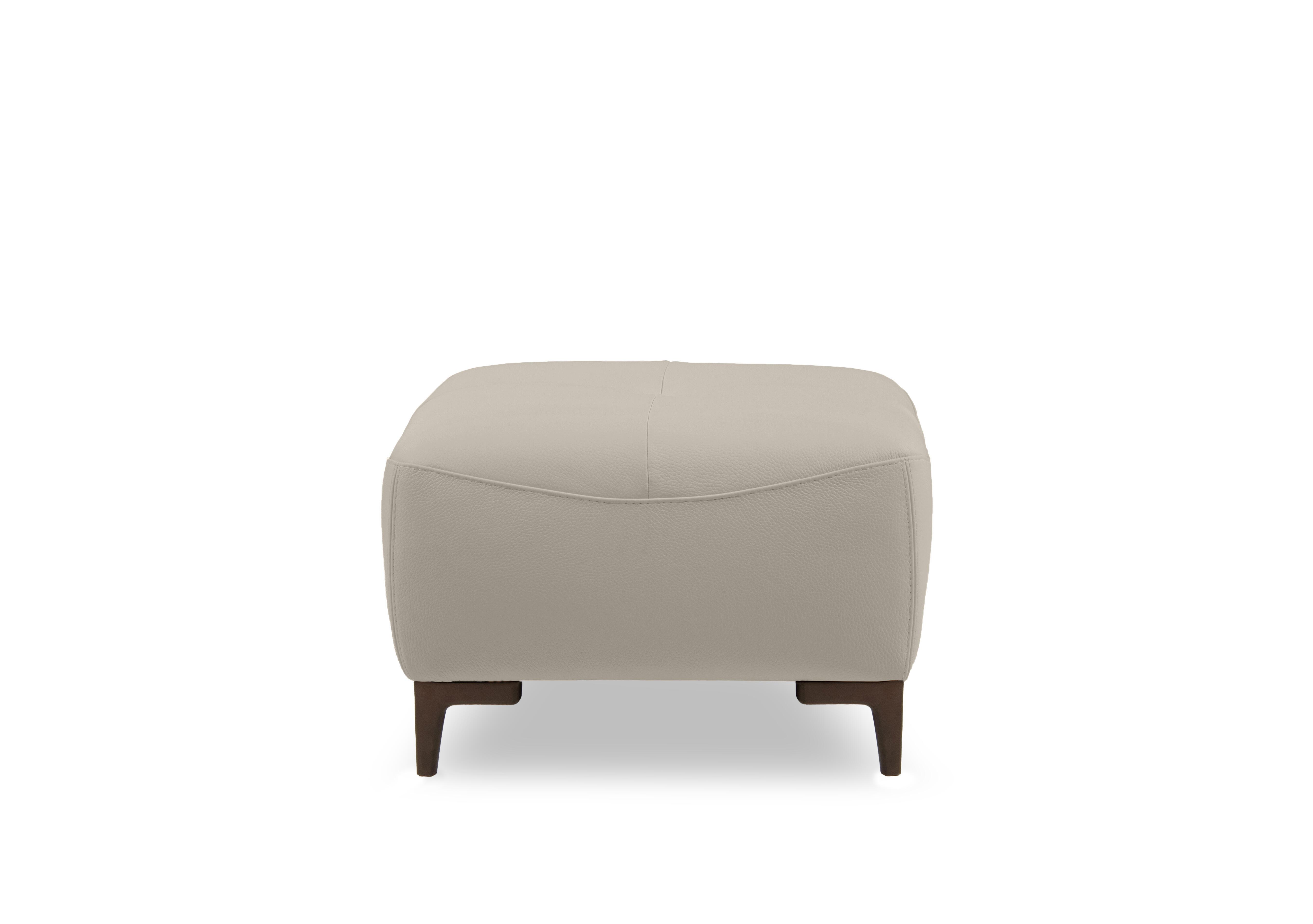Marconi Leather Footstool in Torello Ice 371 Rw on Furniture Village
