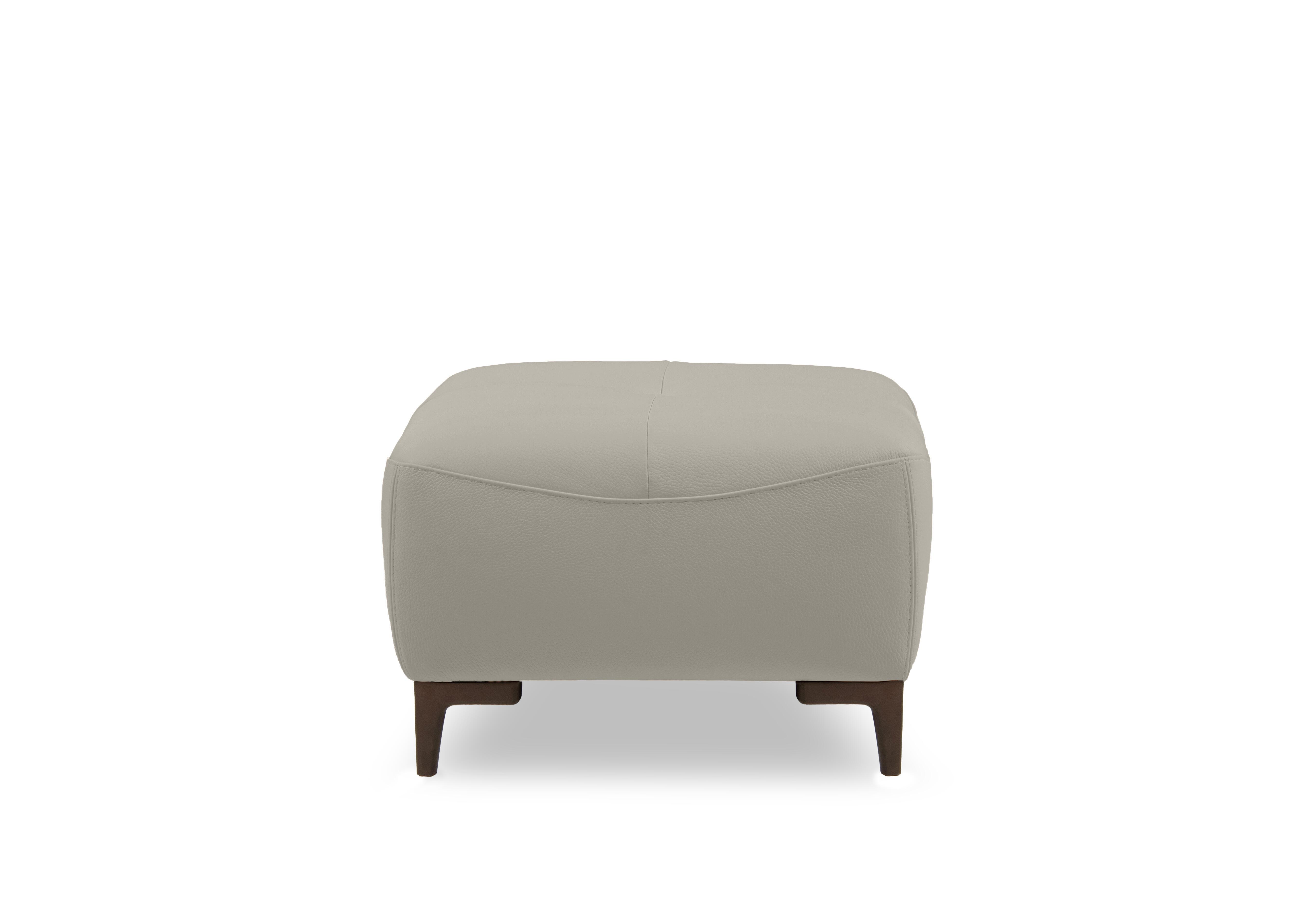 Marconi Leather Footstool in Torello Tortora 328 Rw on Furniture Village