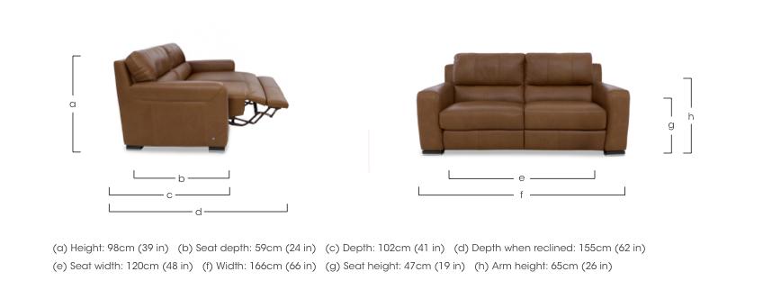 Viali Leather 2 Seater Sofa in  on Furniture Village
