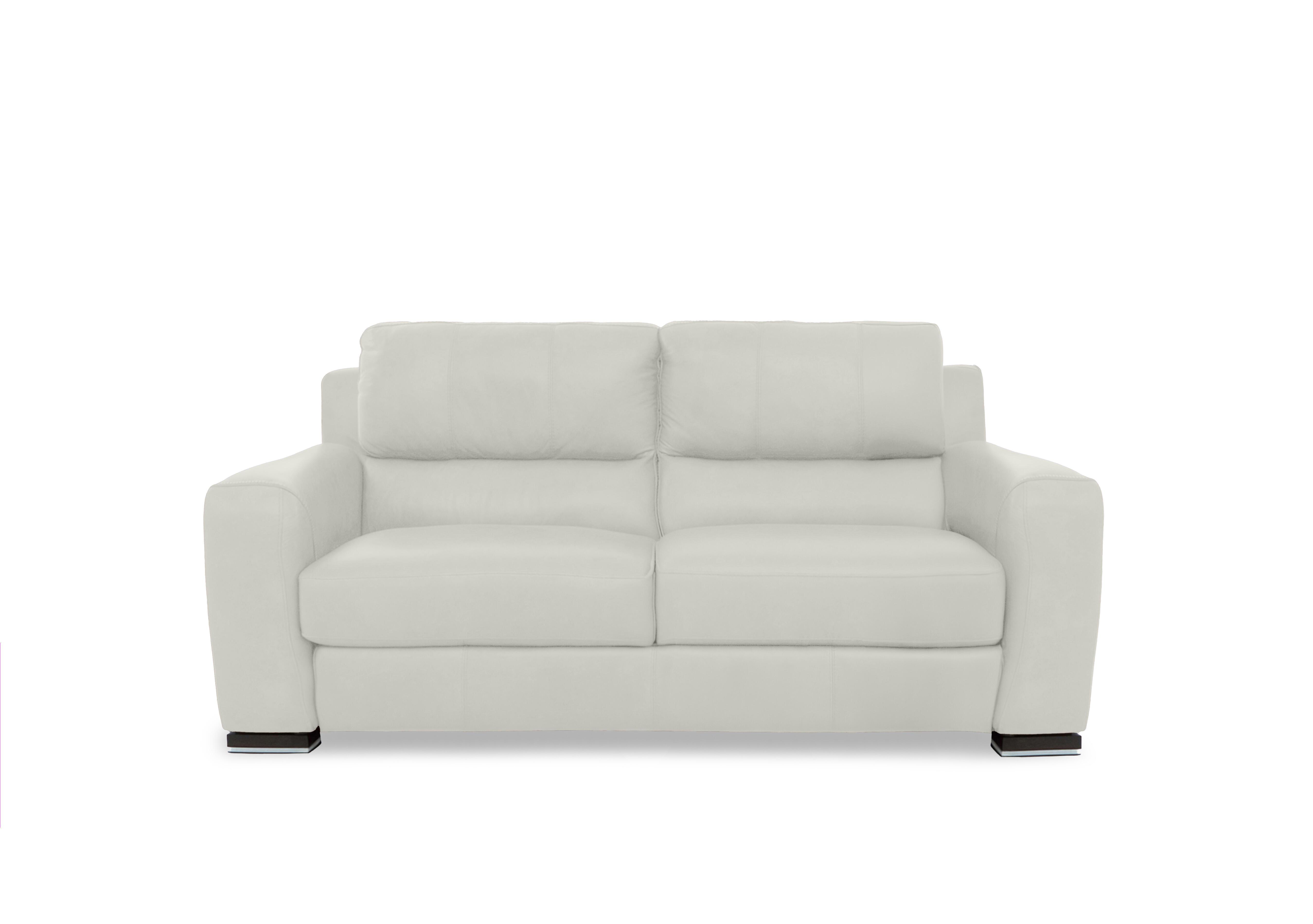 Viali Leather 2 Seater Sofa in Tatto Light Grey 4373 on Furniture Village