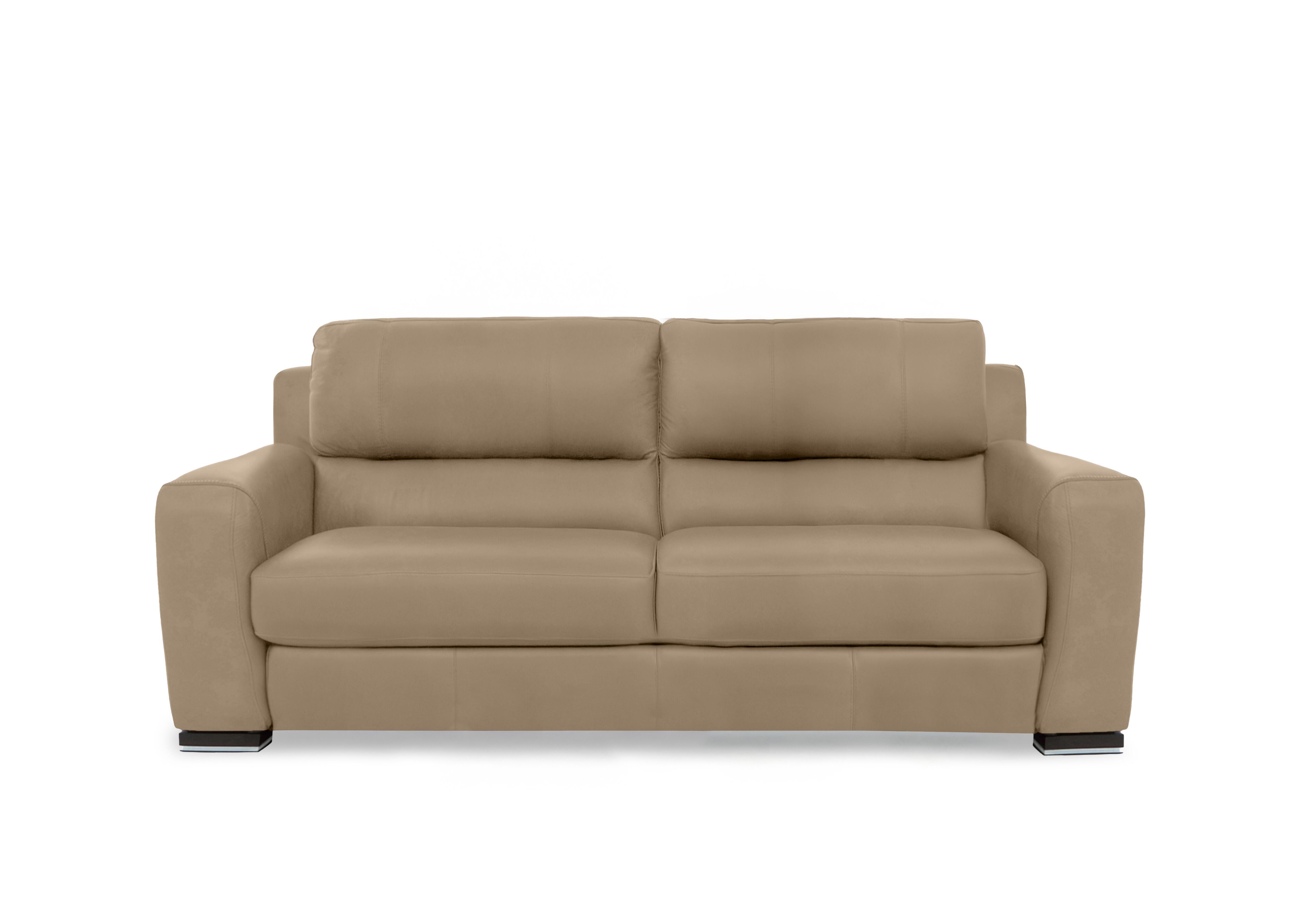 Viali Leather 3 Seater Sofa in Tatto Macchiato 4375 on Furniture Village